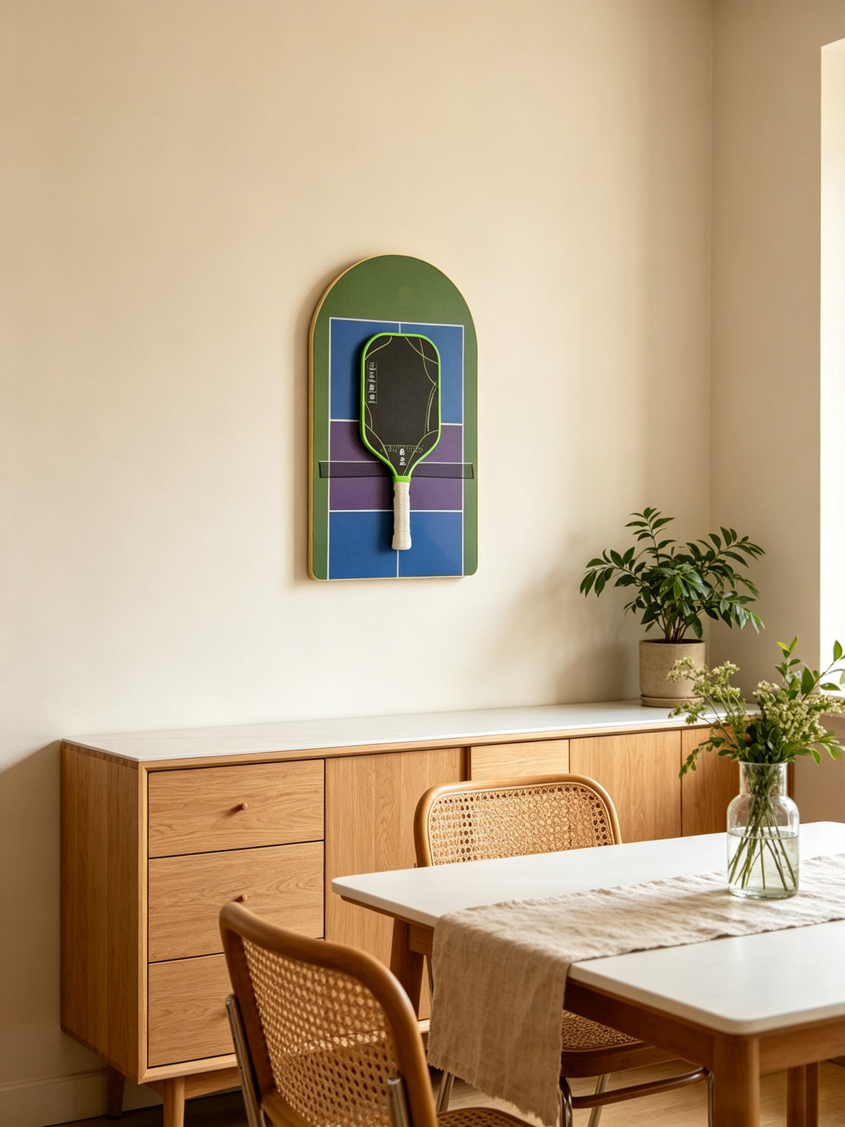 Pickleball Paddle Wall Display Frame - Modern Wall Design