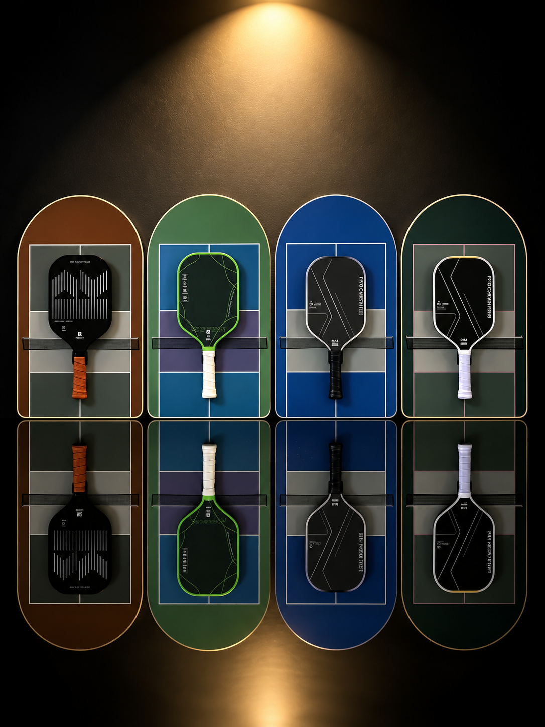 Pickleball Paddle Display Frame Set - 4-Piece Collection