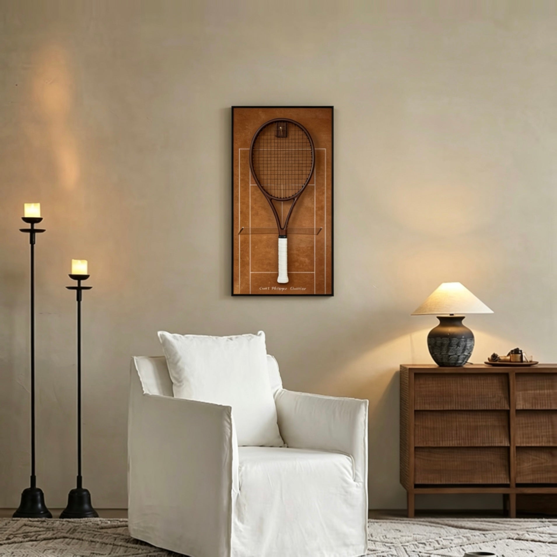 Padel Racket Display Frame Red Clay Tennis Racket Display Frame – Wall Mount Racquet Holder & Ten ...