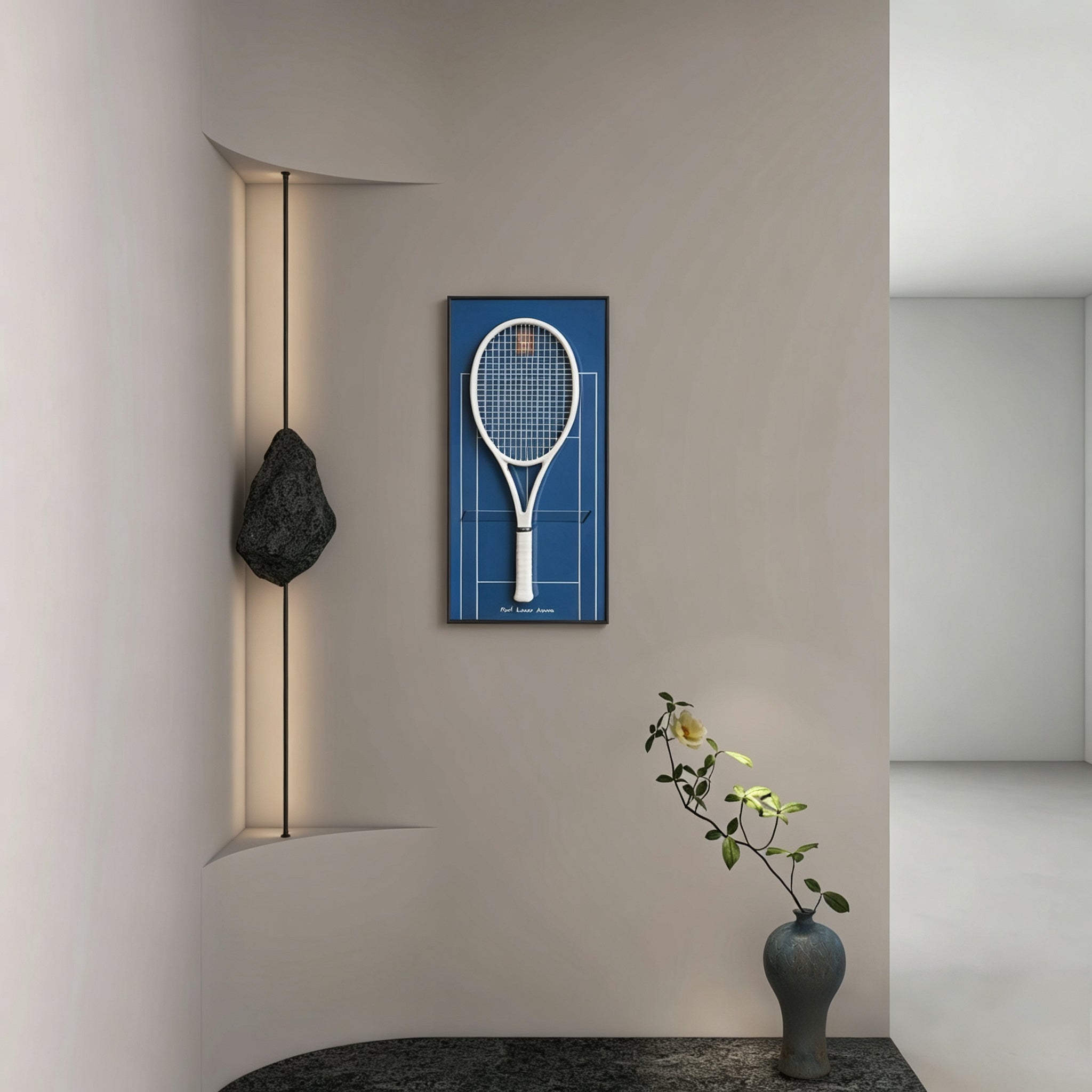 Australian Open-Inspired Tennis Racket Display Frame – Collect & Showcase Your Racket（Excluding the racket）