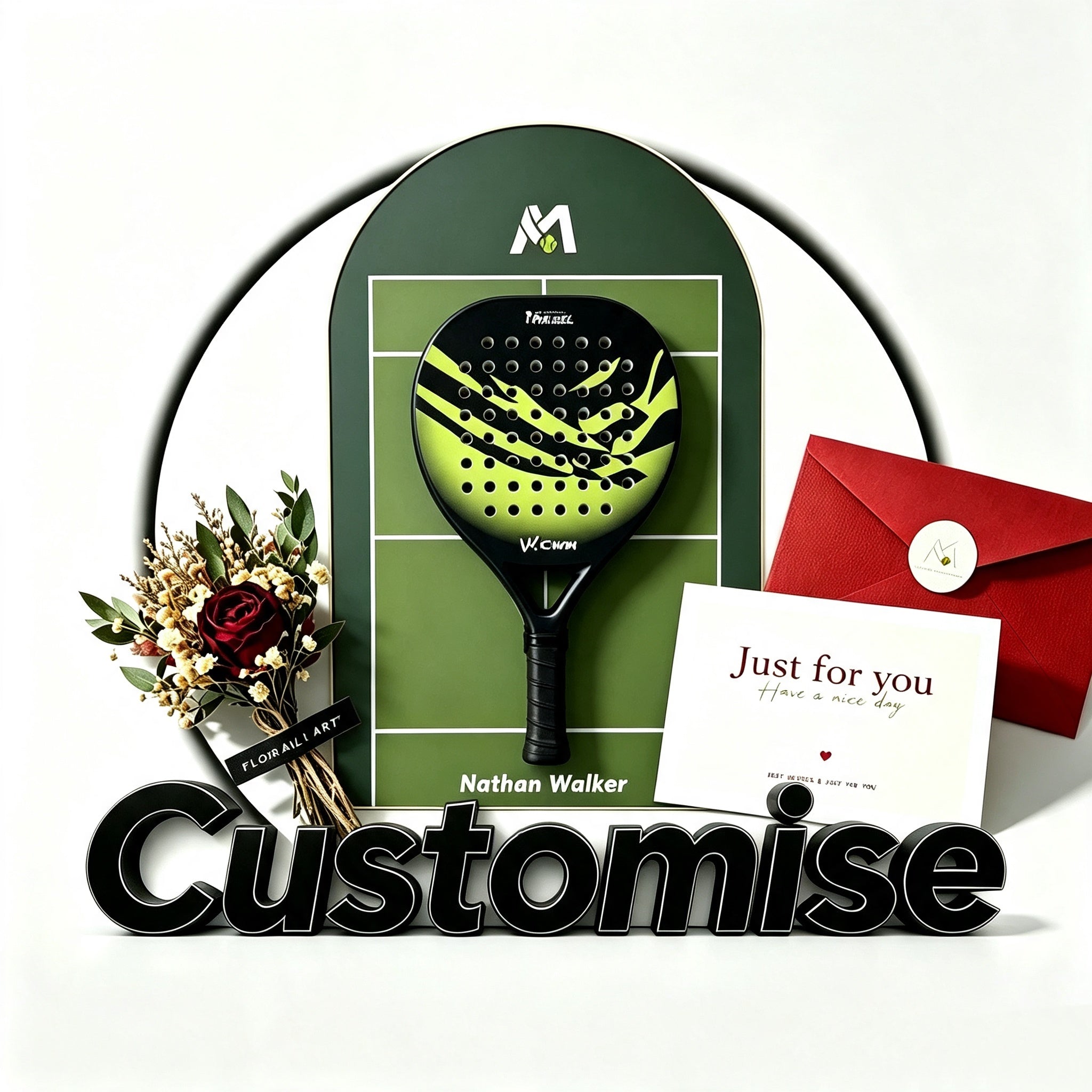 Custom Name Padel Racket Display Frame (Excluding the Racket)