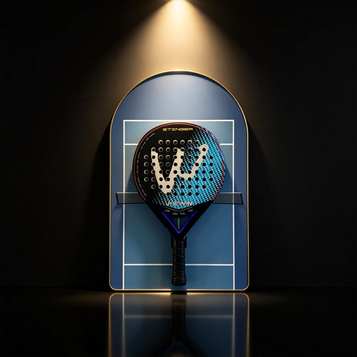 Blue Court Padel Racket Display Frame