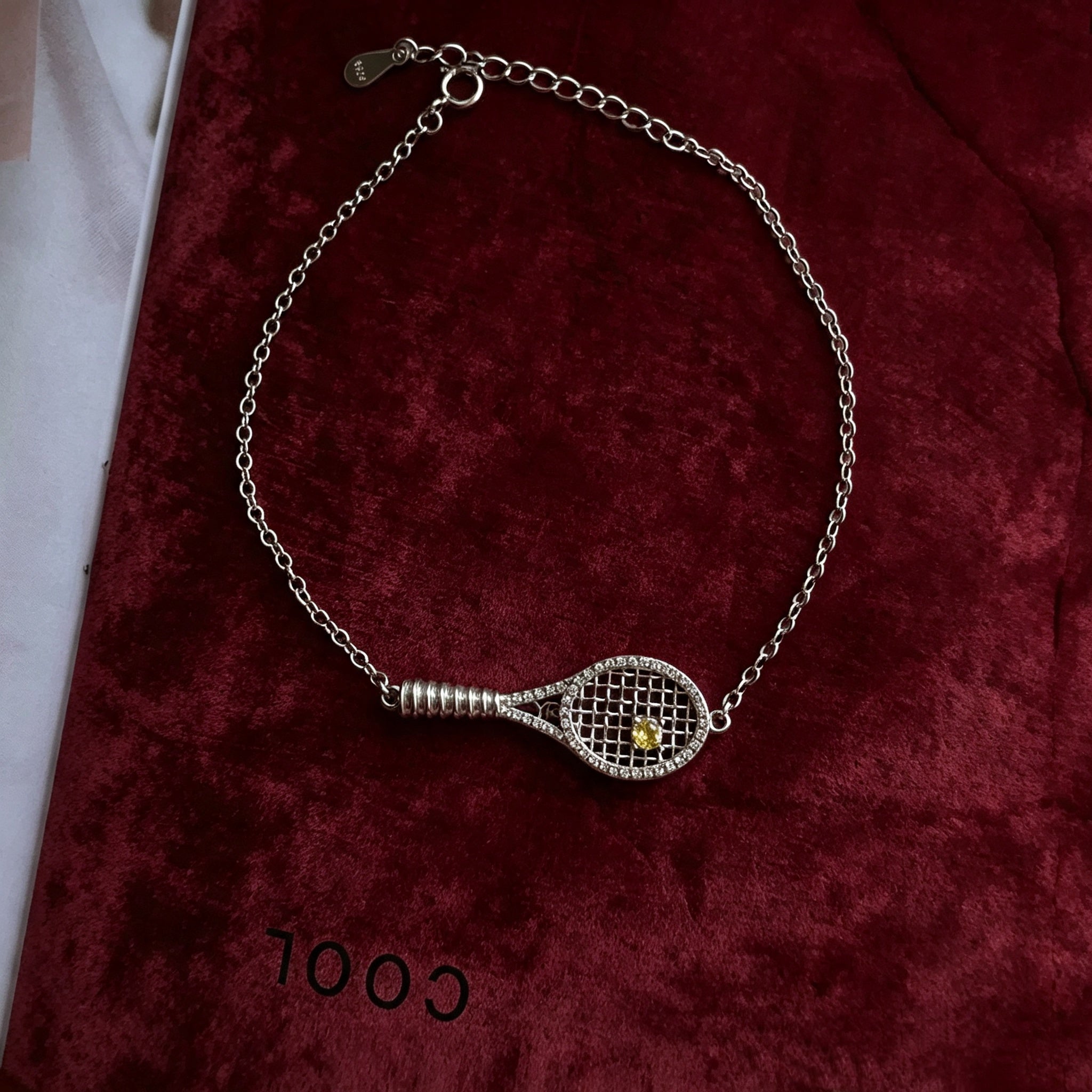 Custom Iced-Out Tennis Racket Necklace & Bracelet | Personalized Sports Jewelry