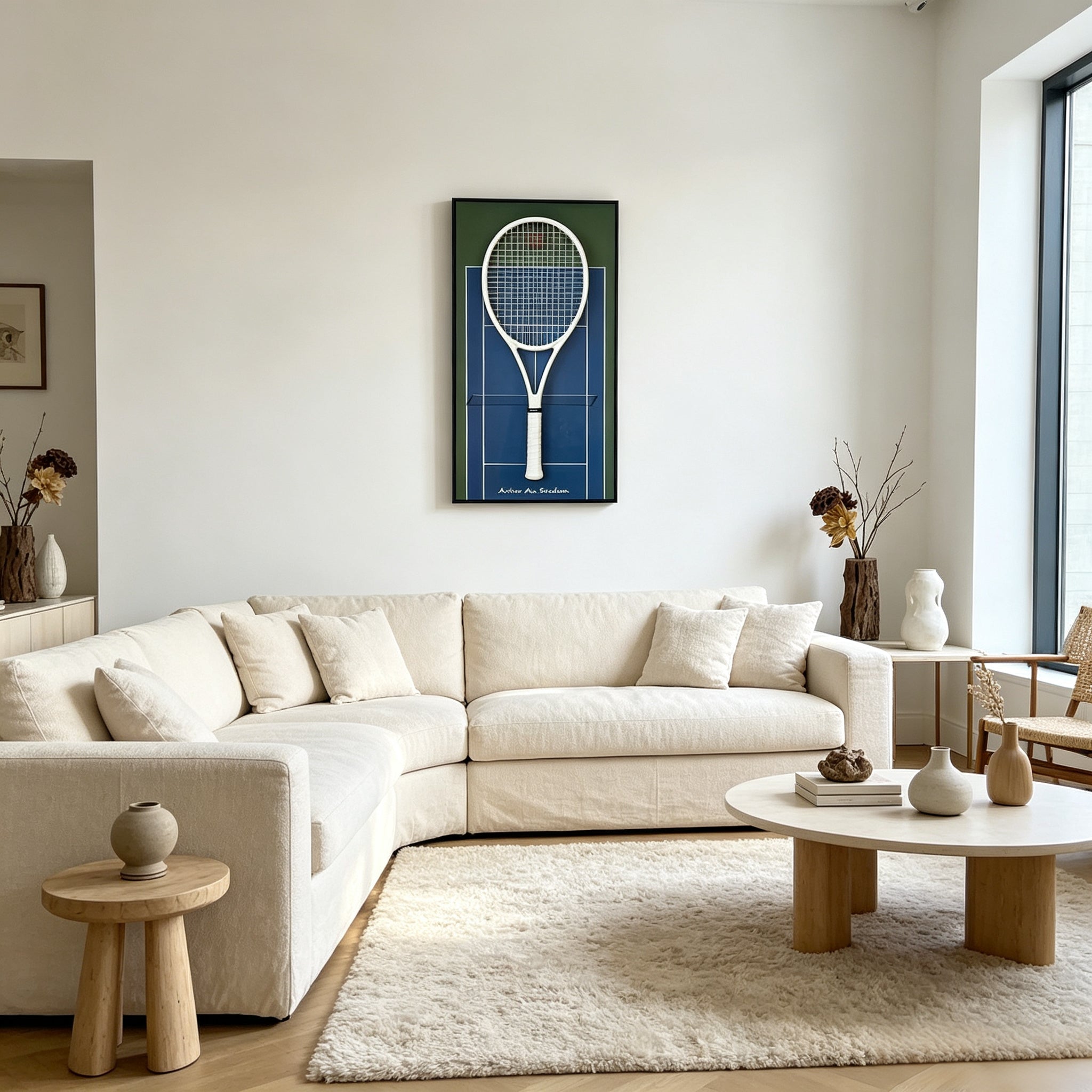 US Open-Inspired Tennis Racket Display Frame – Collect & Showcase Your Racket（Excluding the racket）