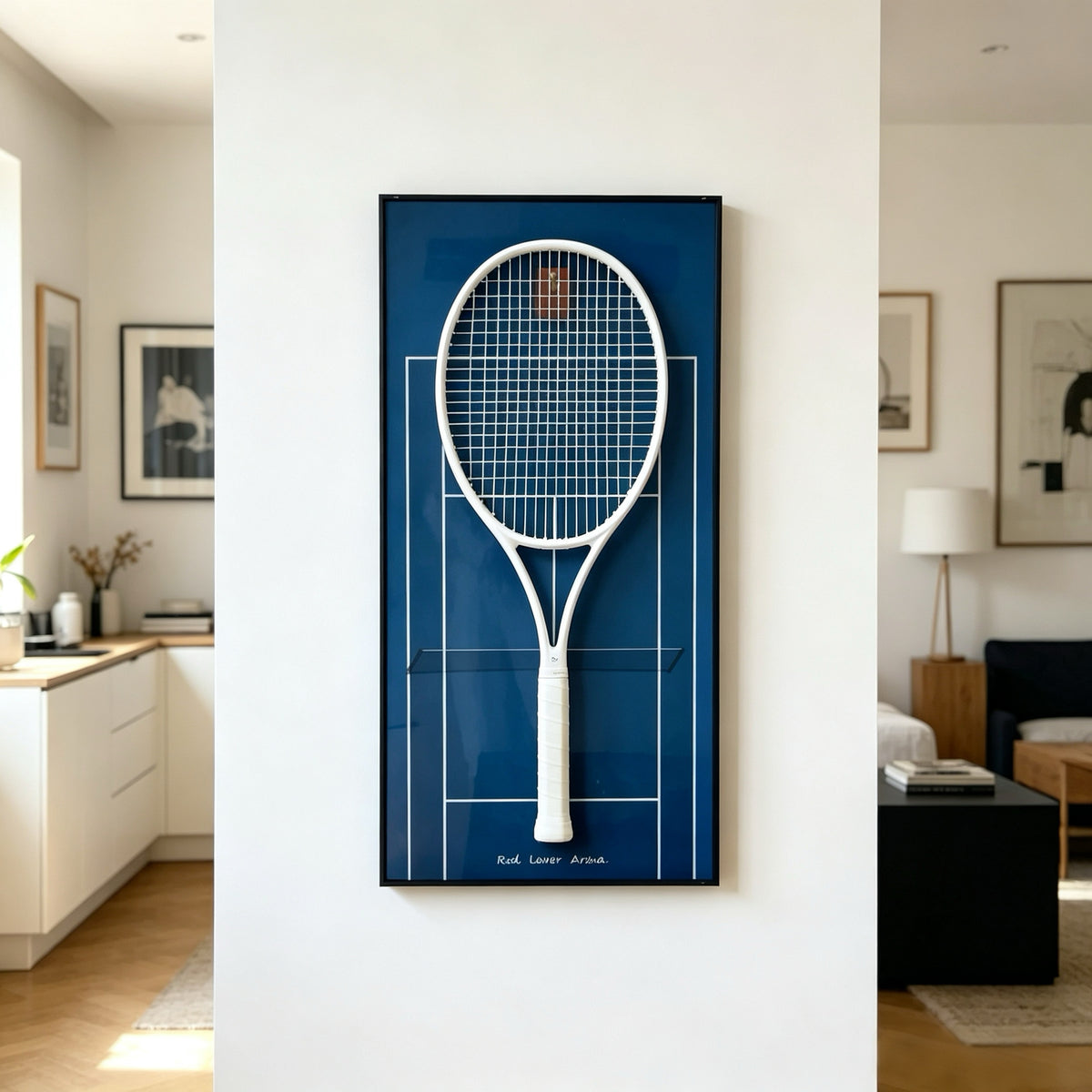 Australian Open Inspired Square Tennis Racket Display Frame（Excluding the racket）