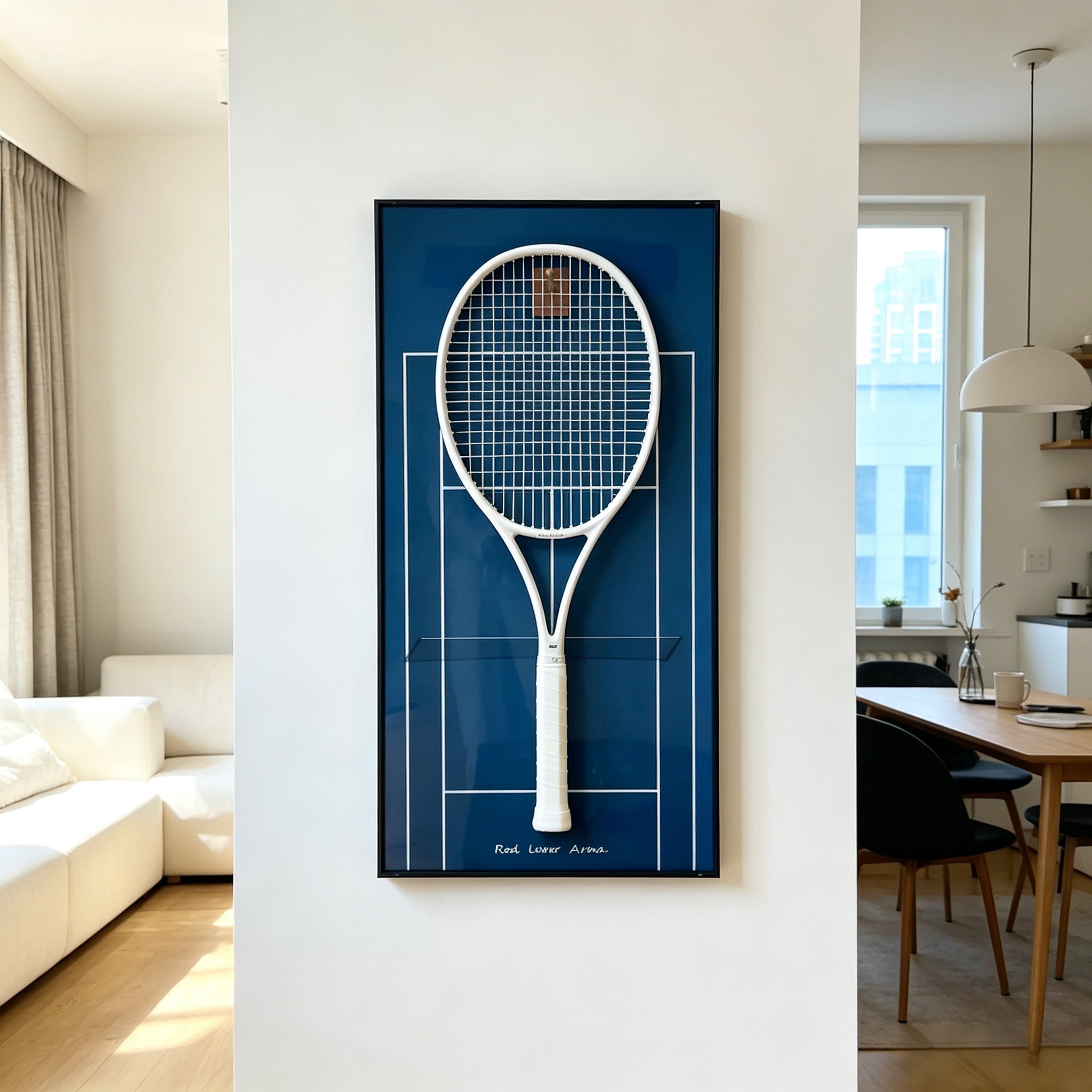 Australian Open-Inspired Tennis Racket Display Frame – Collect & Showcase Your Racket（Excluding the racket）
