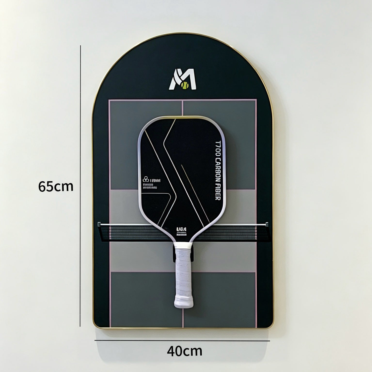 Pickleball Paddle Display Frame – Wall Mount Rack for Home Decor  (Excluding the Racket)