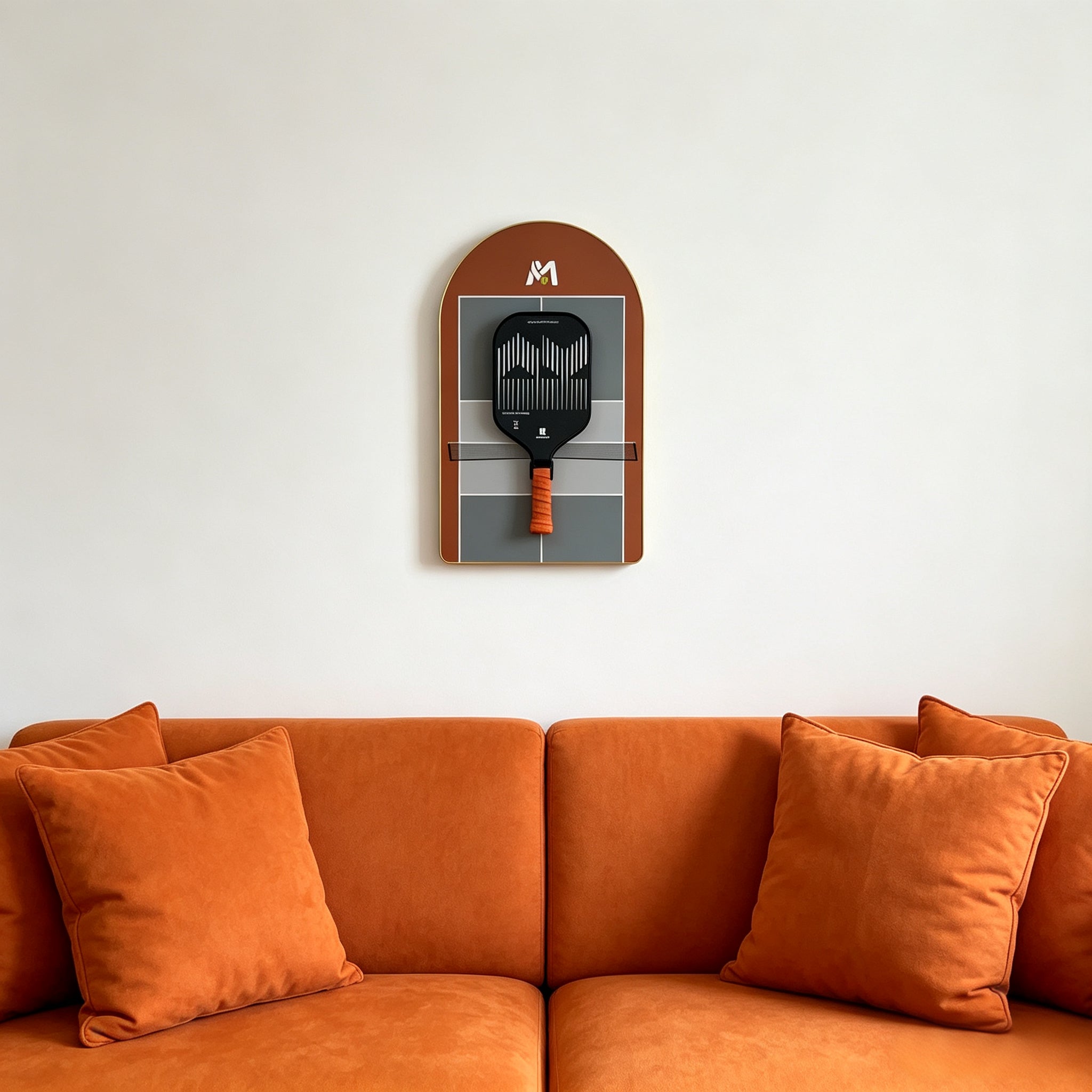 Pickleball Paddle Display Frame – Wall Mount Rack for Home Decor（Excluding the racket）