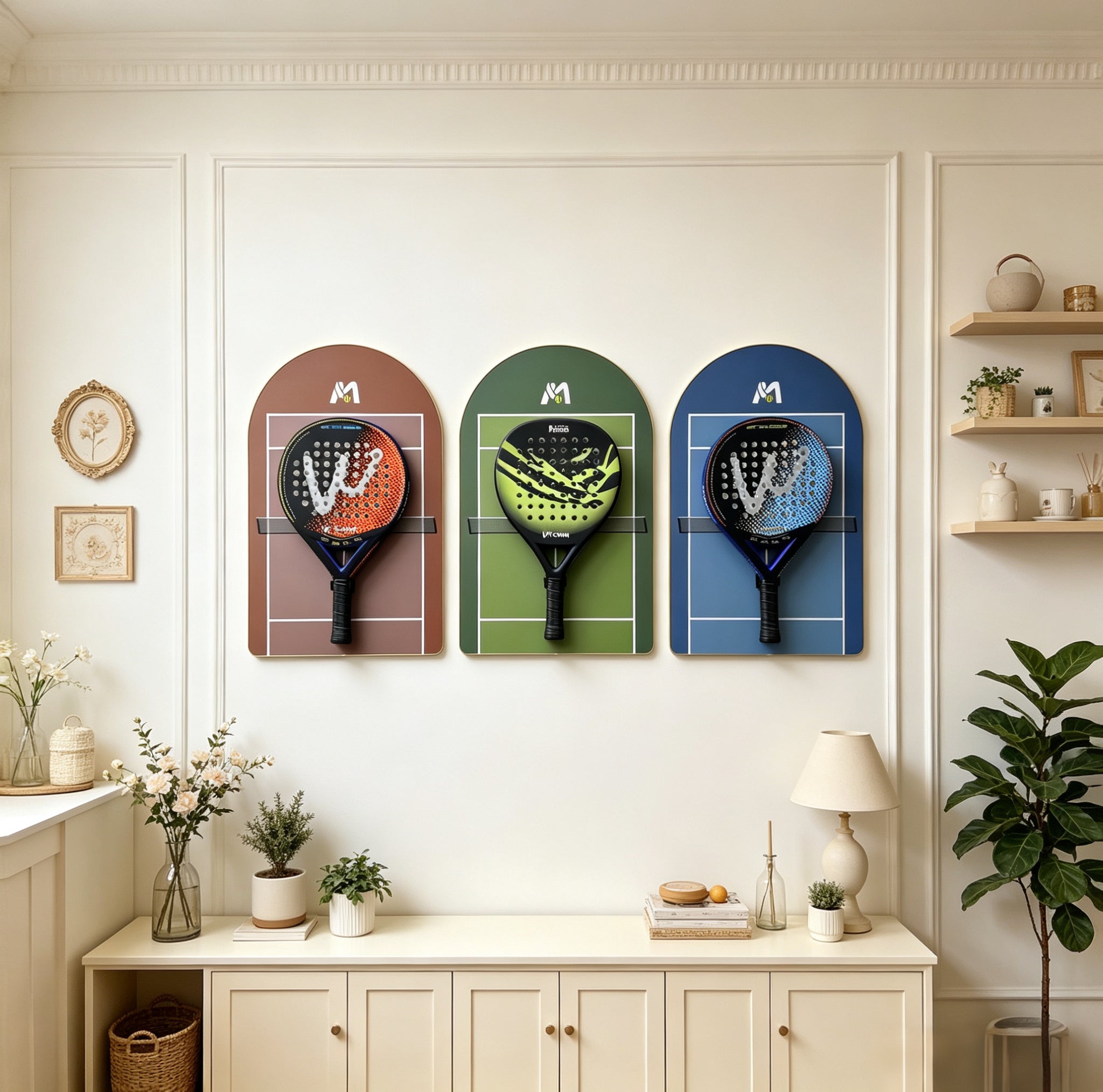 Padel Racket Display Frame Set 3-Pack（Excluding the racket）