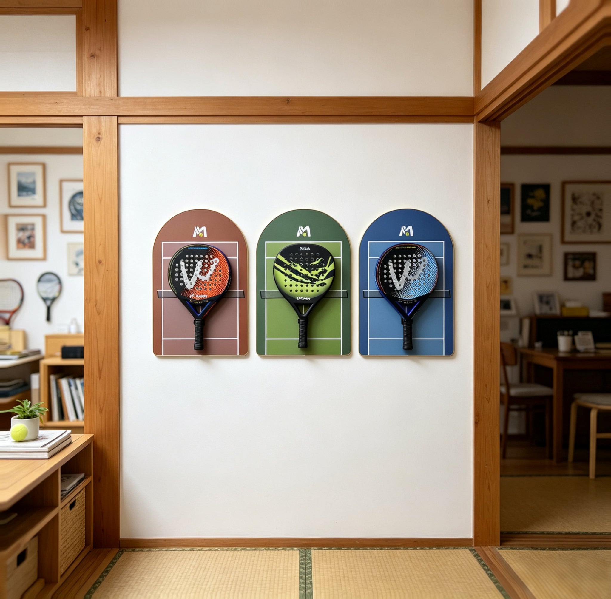 Padel Racket Display Frame Set 3-Pack（Excluding the racket）