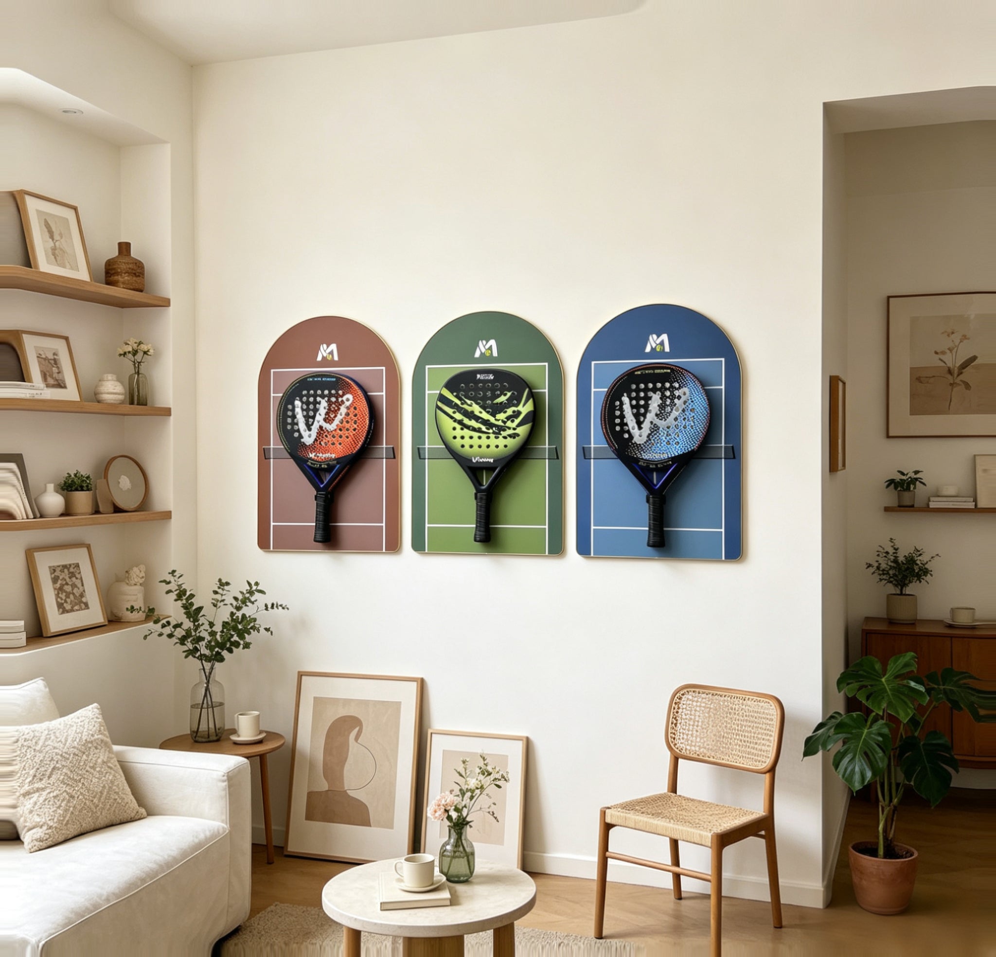 Padel Racket Display Frame Set 3-Pack（Excluding the racket）