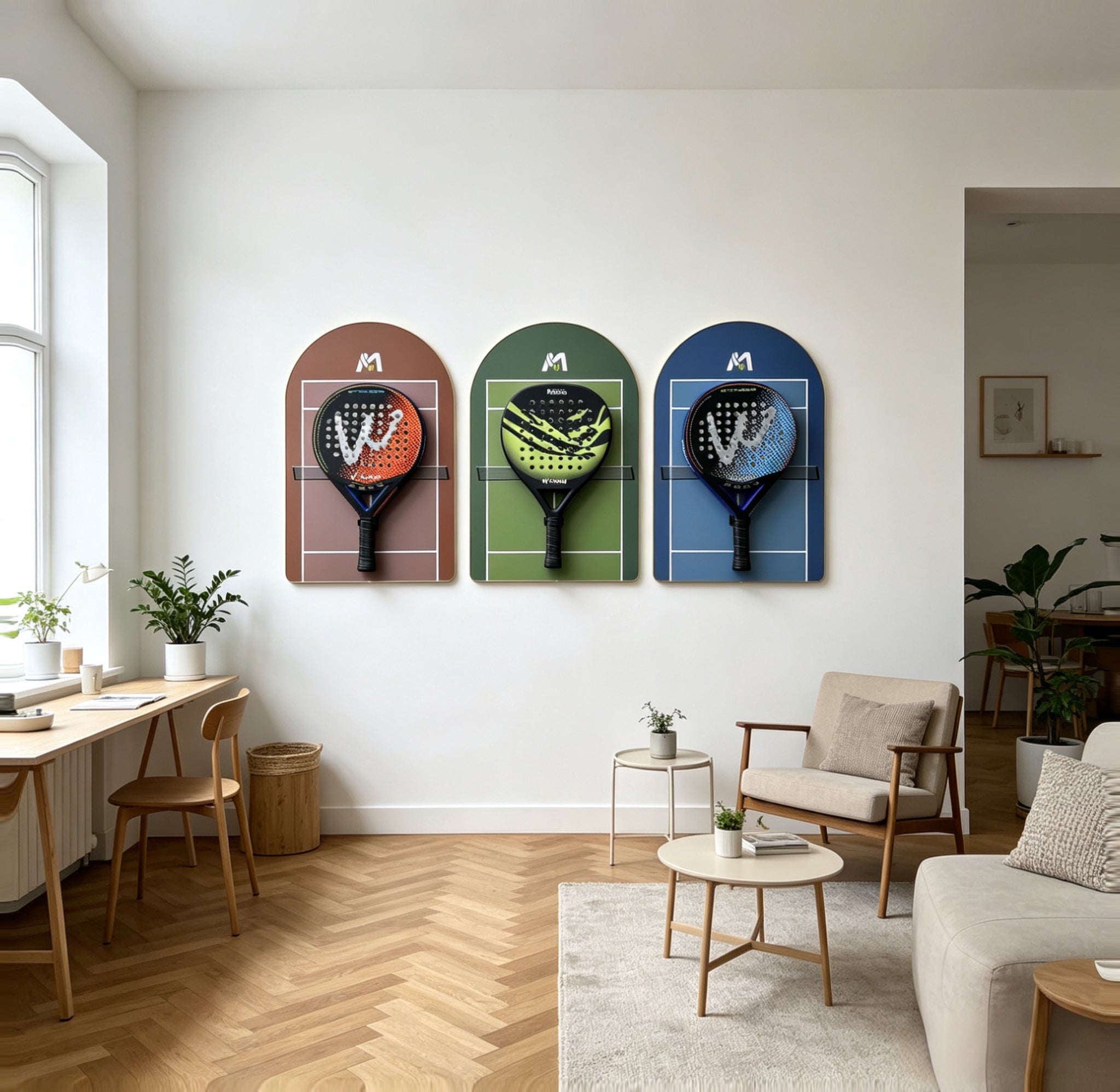 Padel Racket Display Frame Set 3-Pack（Excluding the racket）