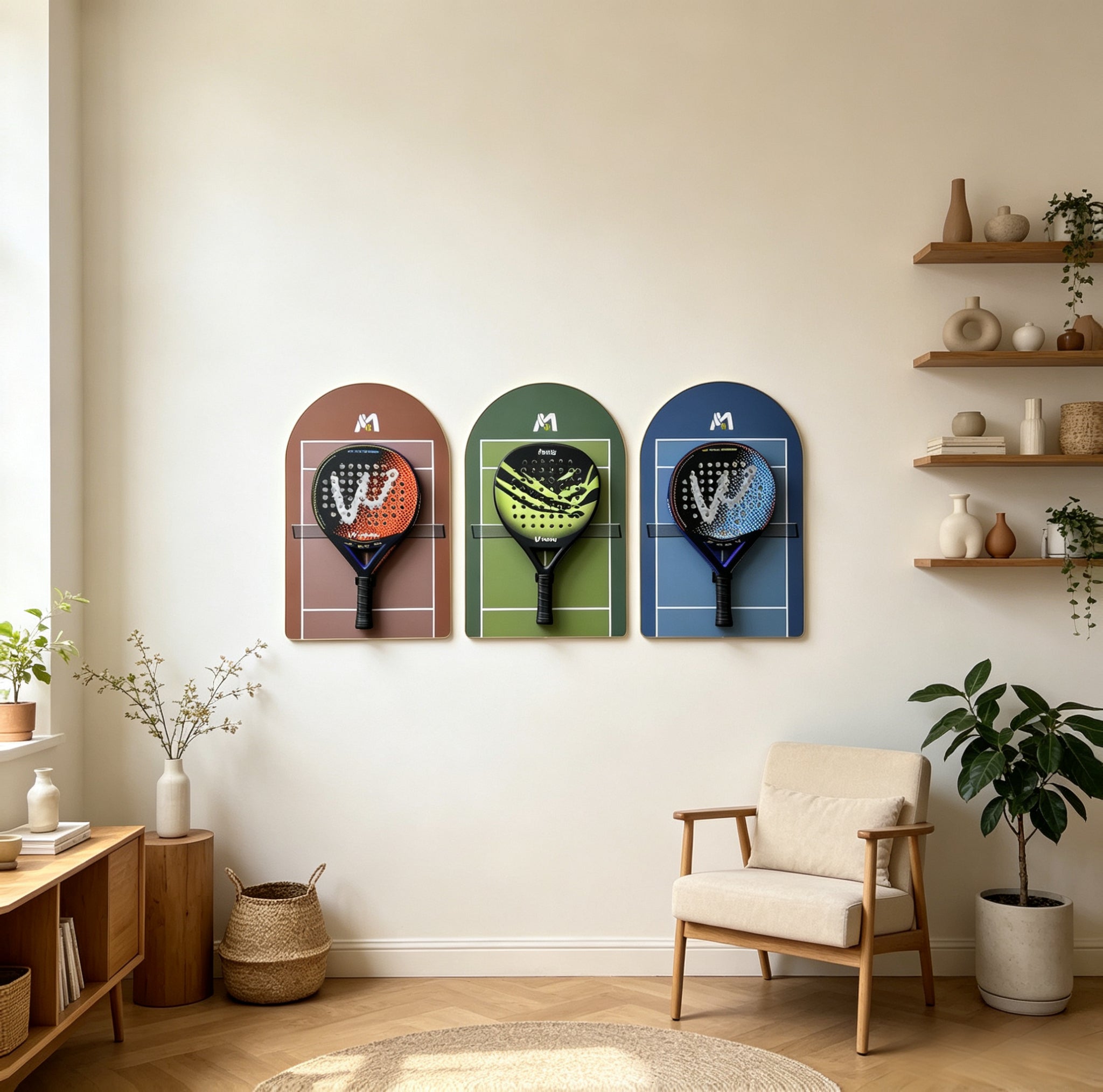 Padel Racket Display Frame Set 3-Pack（Excluding the racket）