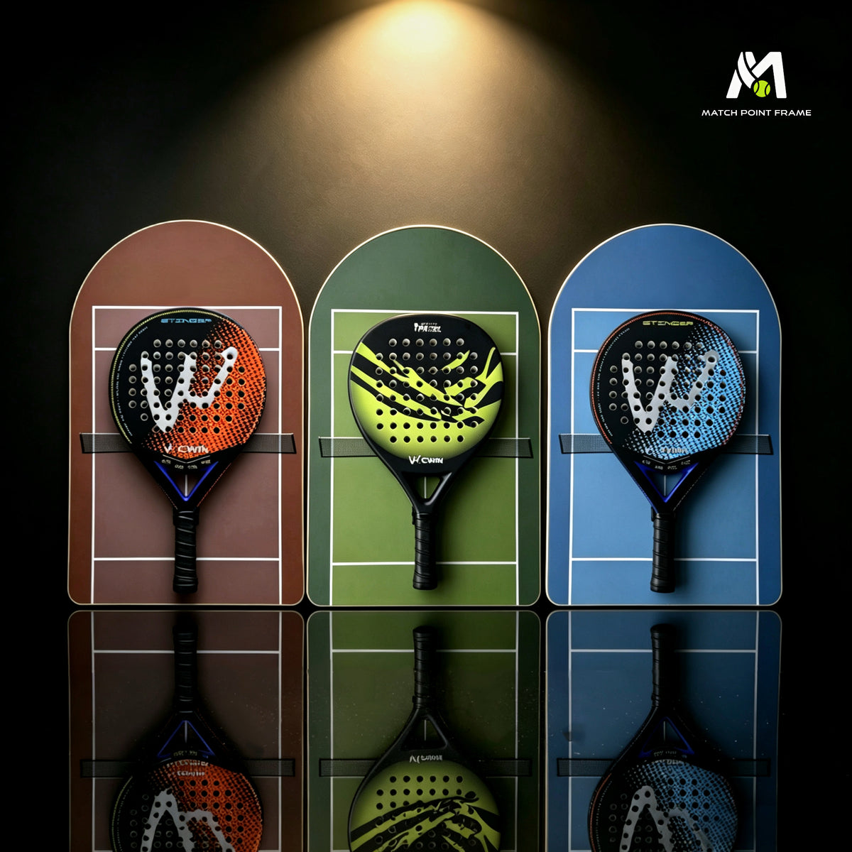 Padel Racket Display Frame Set 3-Pack（Excluding the racket）