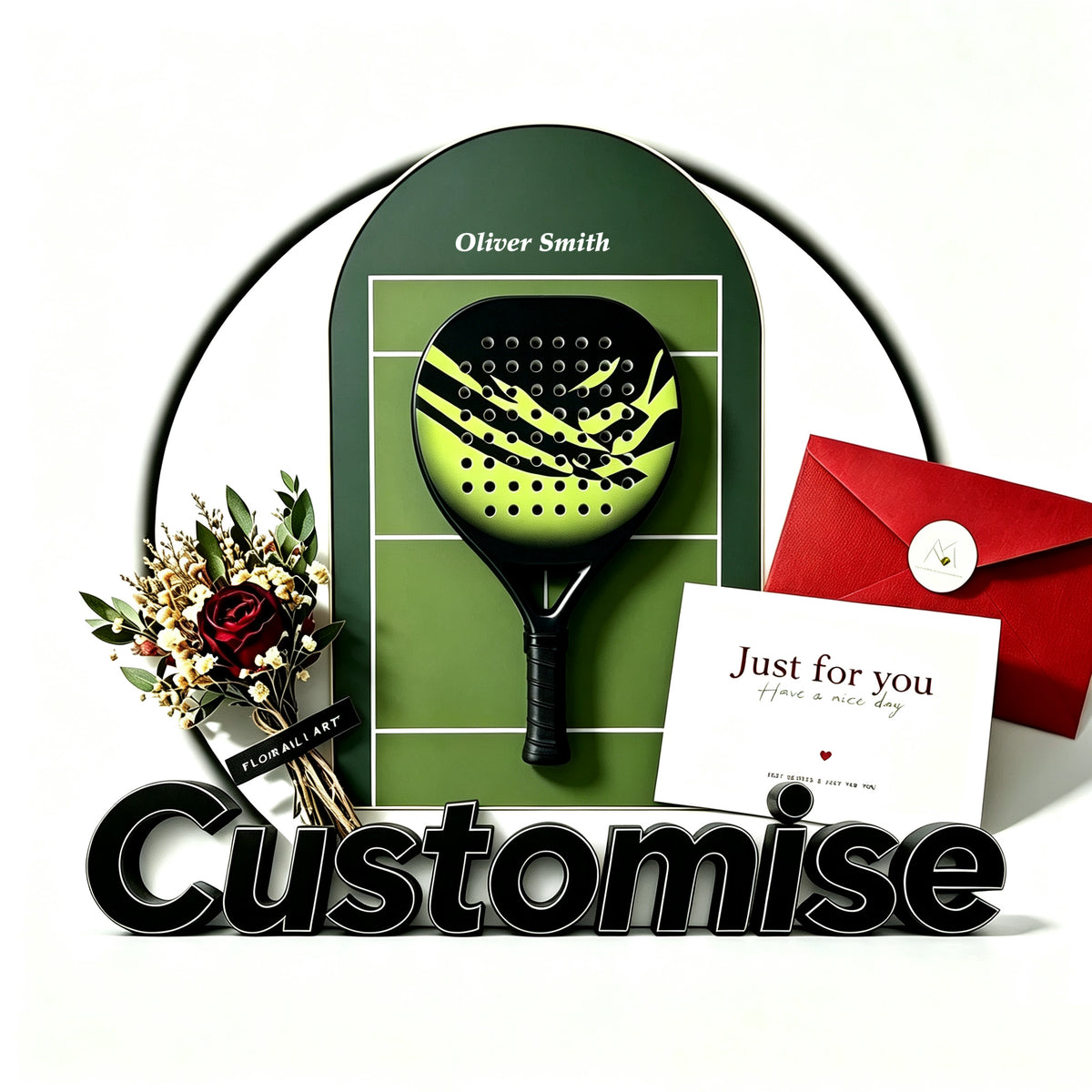 Custom Name Padel Racket Display Frame (Excluding the Racket)