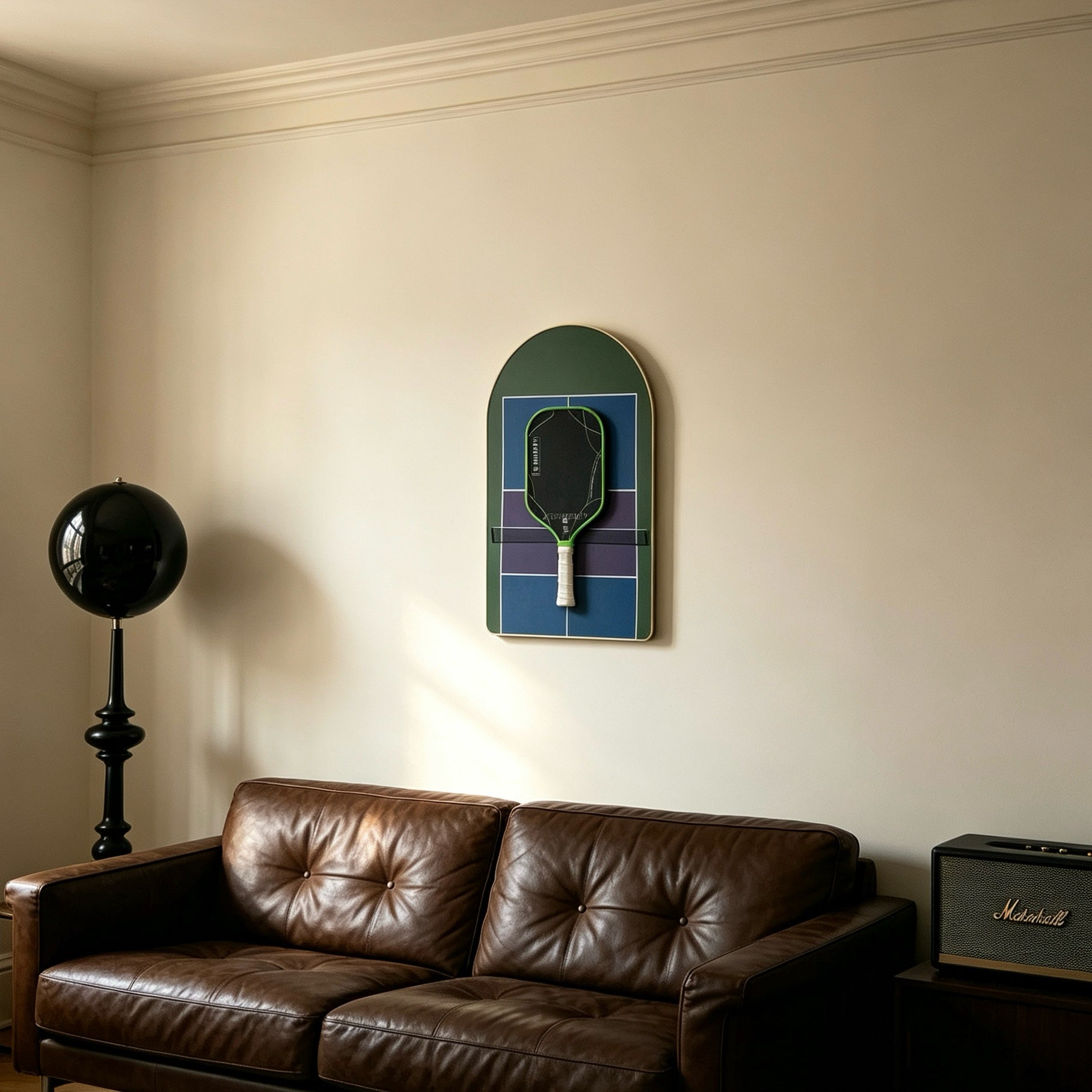 Pickleball Paddle Wall Display Frame – Modern Hanging Rack for Home Decor(Excluding the Racket)
