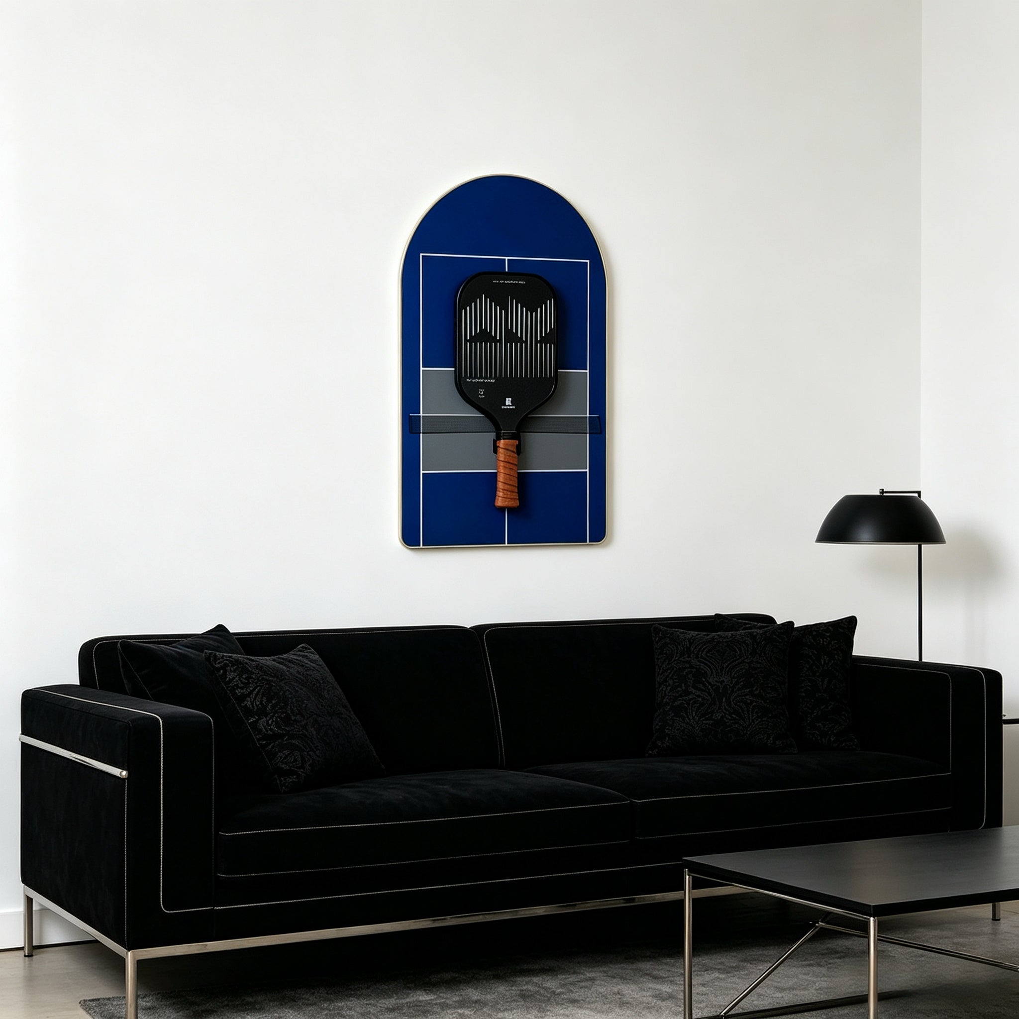 Wall Mounted Pickleball Paddle Frame – Premium Display Rack for Sports Lovers(Excluding the Racket)