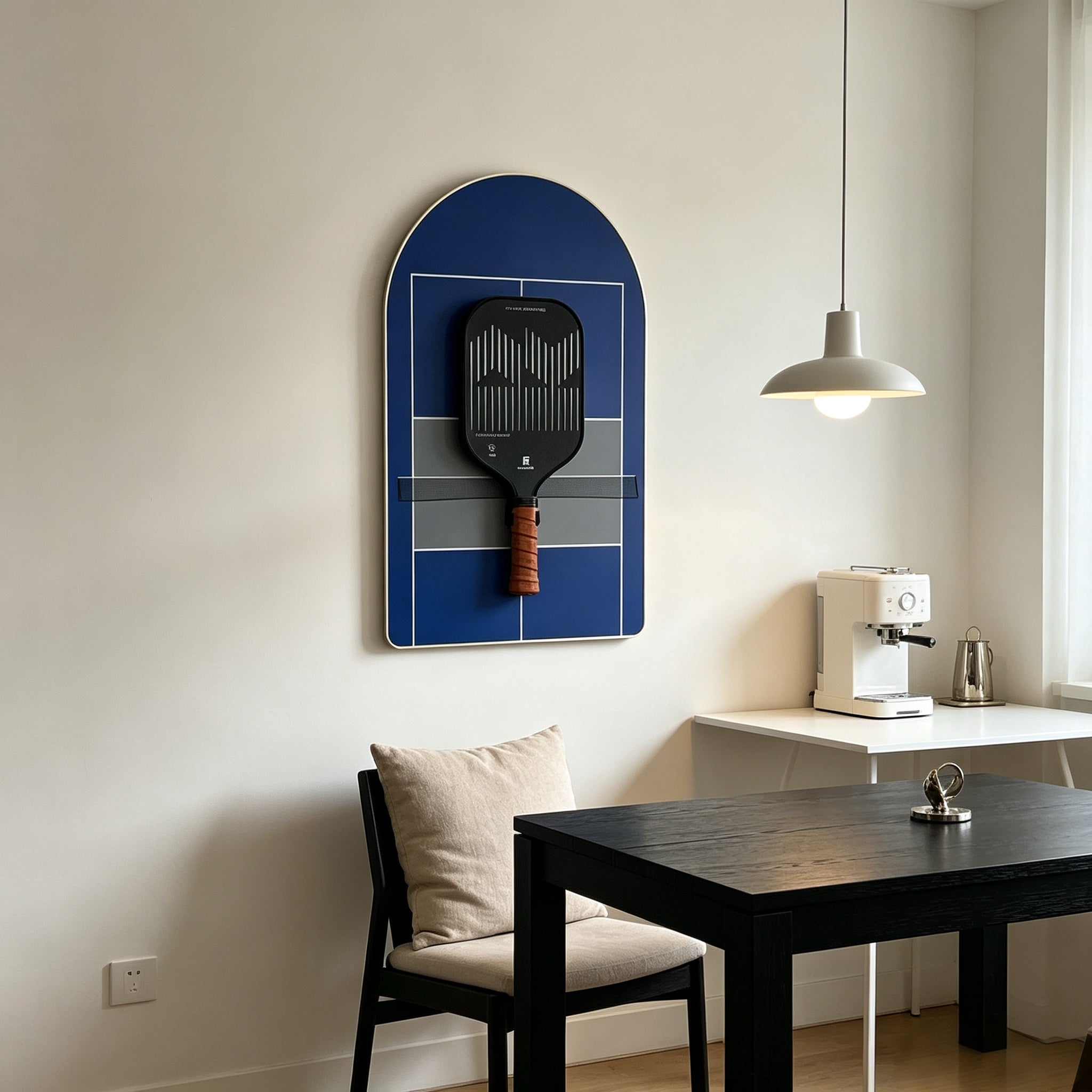 Wall Mounted Pickleball Paddle Frame – Premium Display Rack for Sports Lovers(Excluding the Racket)