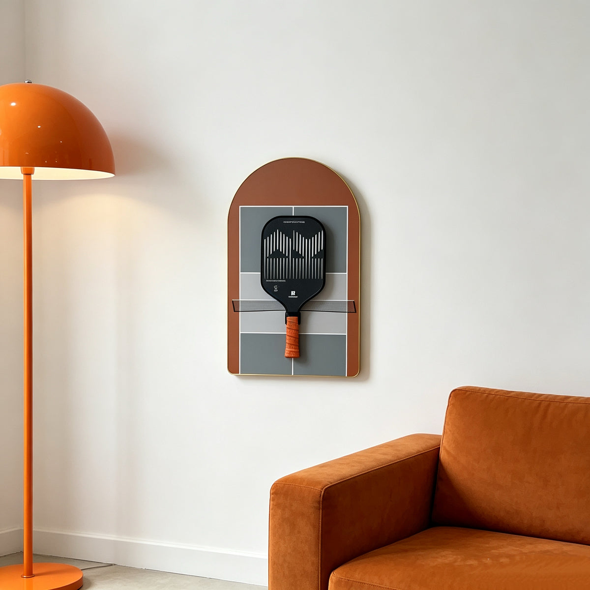 Pickleball Paddle Display Frame – Wall Mount Rack for Home Decor（Excluding the racket）