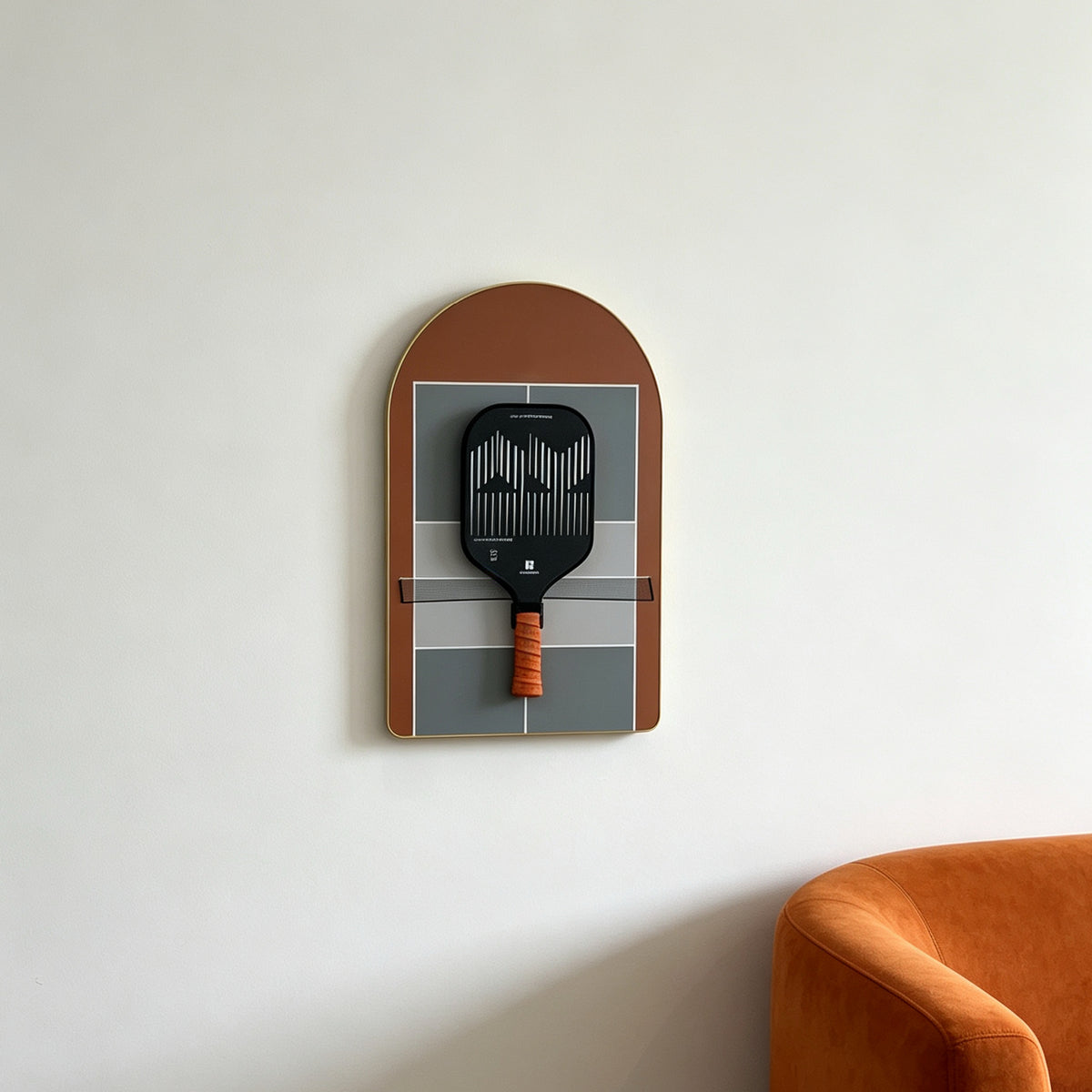 Pickleball Paddle Display Frame – Wall Mount Rack for Home Decor（Excluding the racket）
