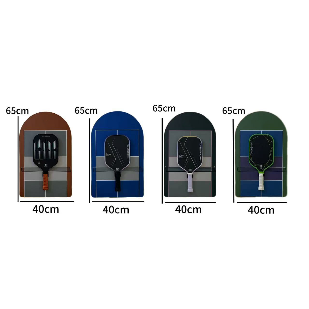 Pickleball Paddle Wall Display Frame Set of 4 – Hanging Rack Bundle(Excluding the Racket)