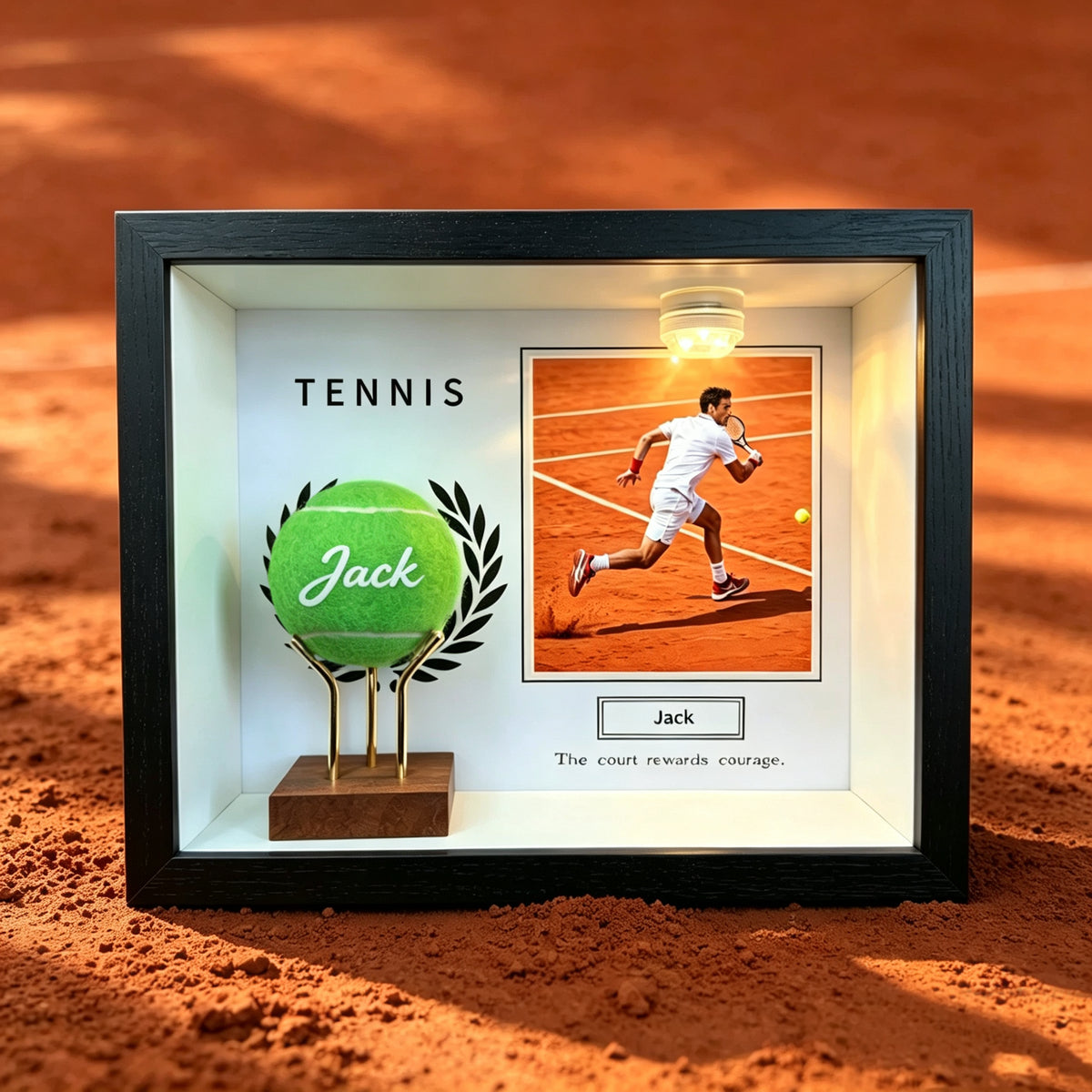 Custom Tennis Keepsake Frame – Personalized Photo, Name & Quote