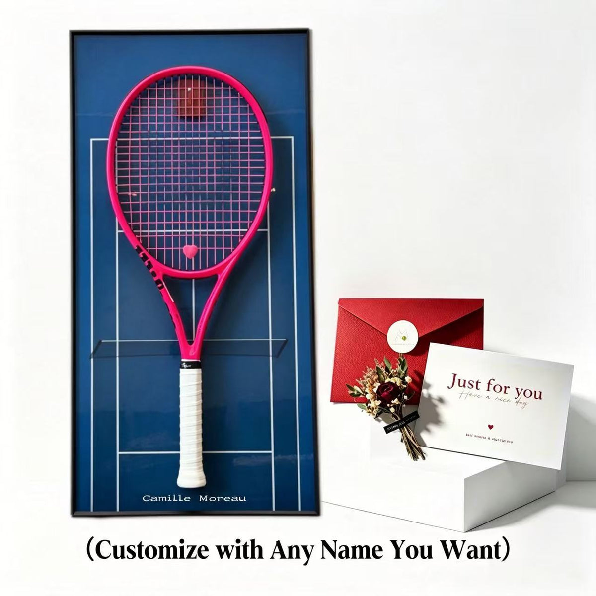 Australian Open Inspired Square Tennis Racket Display Frame（Excluding the racket）