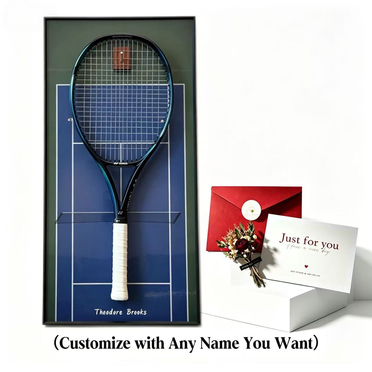 US Open Inspired Square Tennis Racket Display Frame（Excluding the racket）