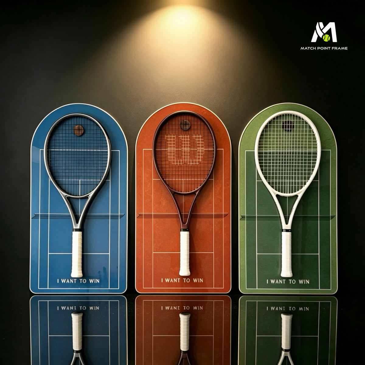 Grand Slam Collection Tennis Racket Display Set of 3（Excluding the racket）