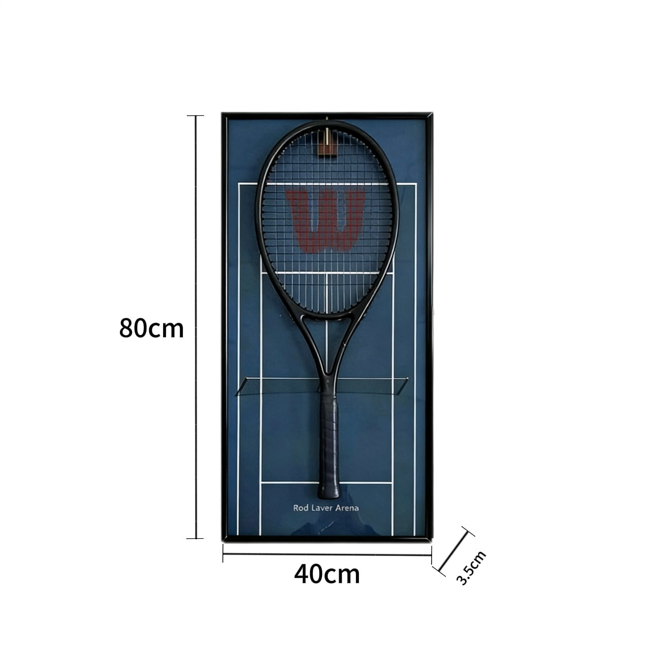 Premium Blue Tennis Wall Frame – Racquet Display Holder for Sports Room & Collection tennis racket rack