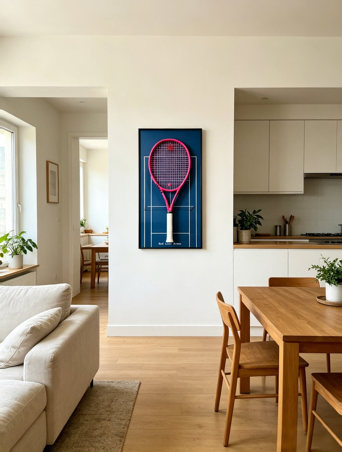 Australian Open Inspired Tennis Racket Display Frame-4