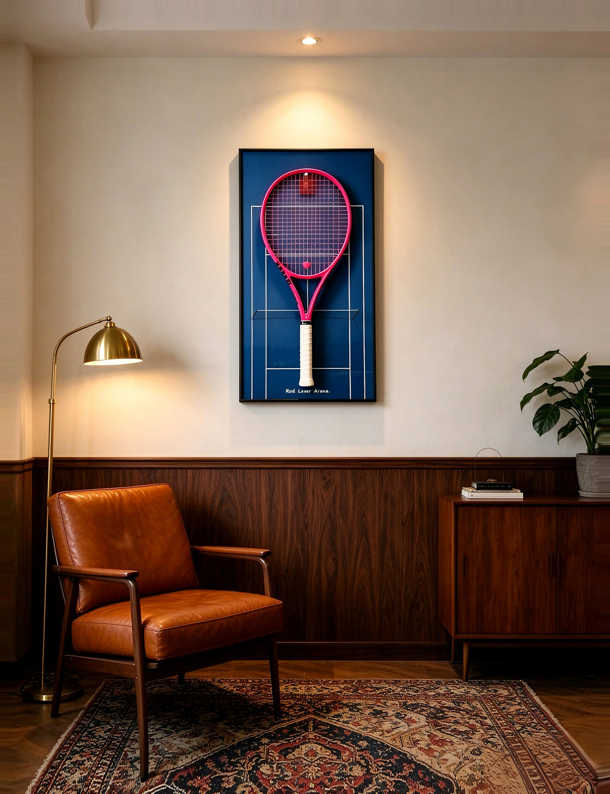 Australian Open Inspired Tennis Racket Display Frame-6