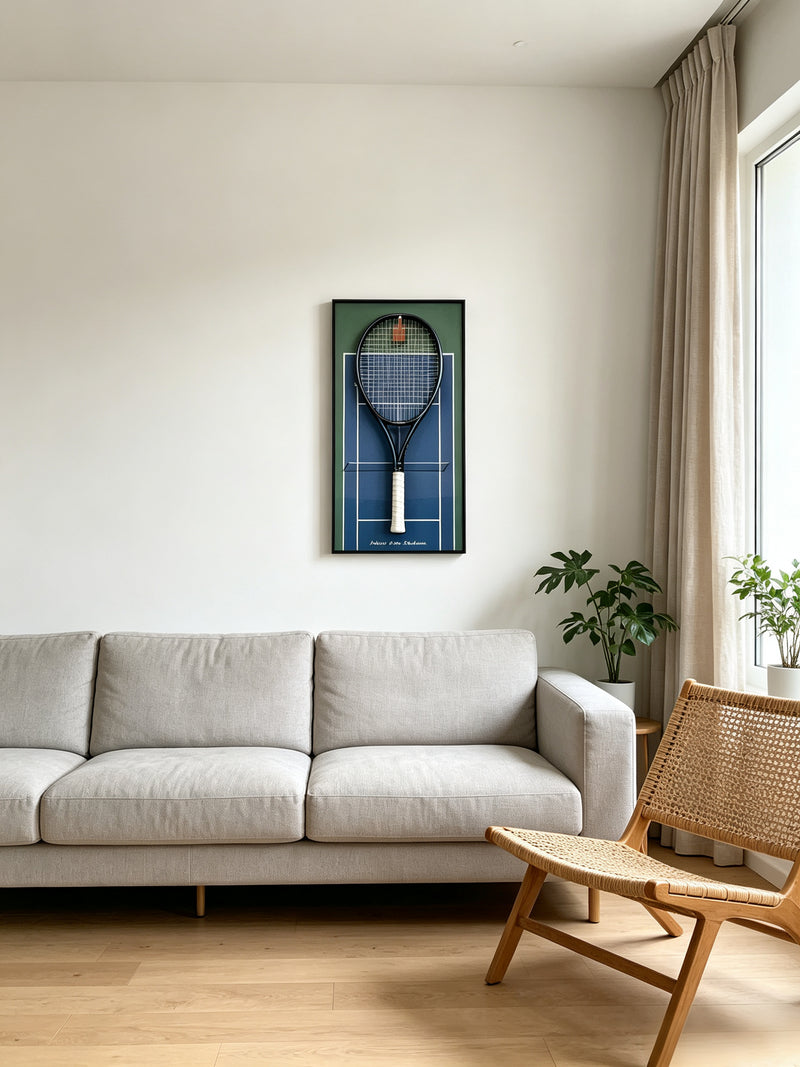 US Open Inspired Tennis Racket Display Frame-2