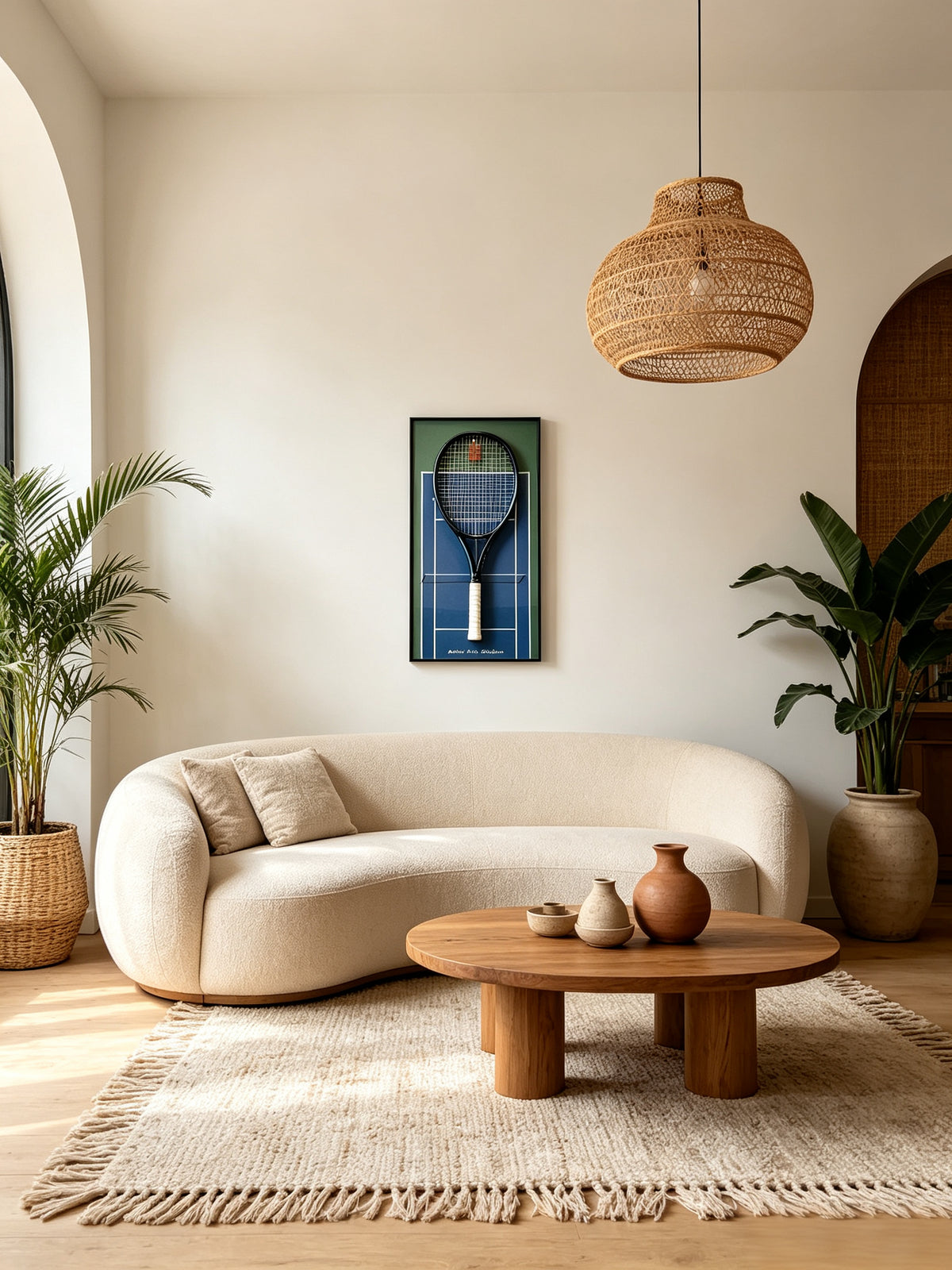 US Open Inspired Tennis Racket Display Frame-3