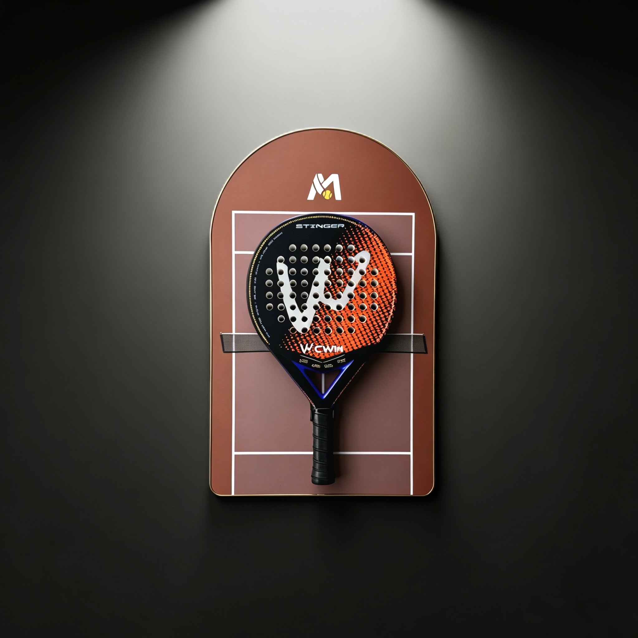 Padel Arched Racket Display Frame – Collector’s Wall Decor（Excluding the racket）