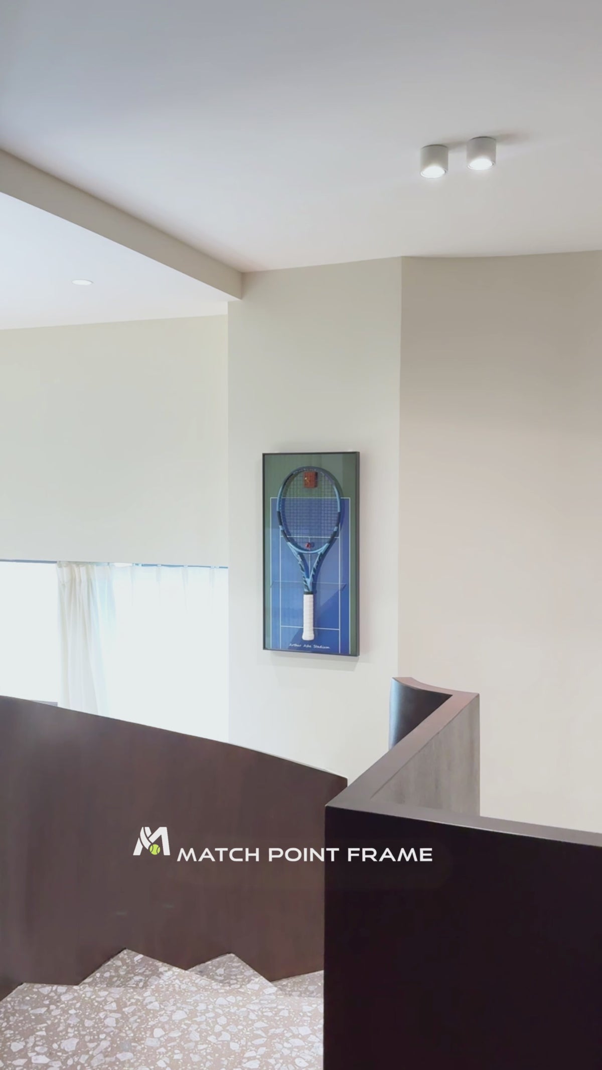 US Open Inspired Tennis Racket Display Frame-10