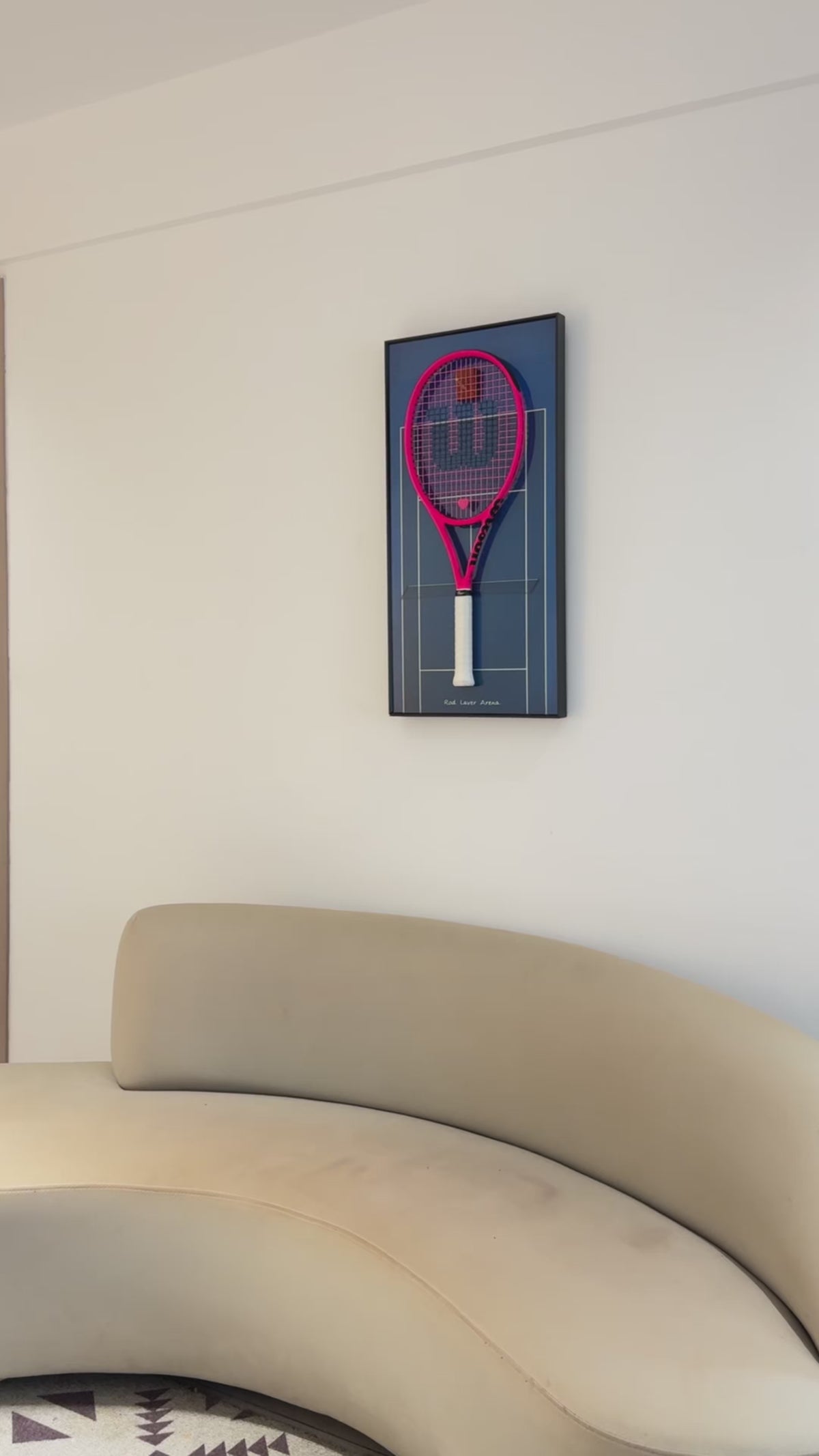 Australian Open Inspired Square Tennis Racket Display Frame（Excluding the racket）