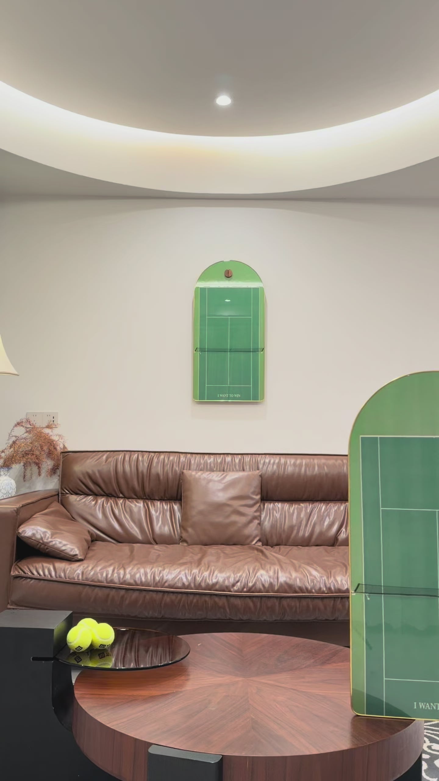 Green Tennis Racket Display Case – Wall Mount Frame for Tennis Collection（Excluding the racket）