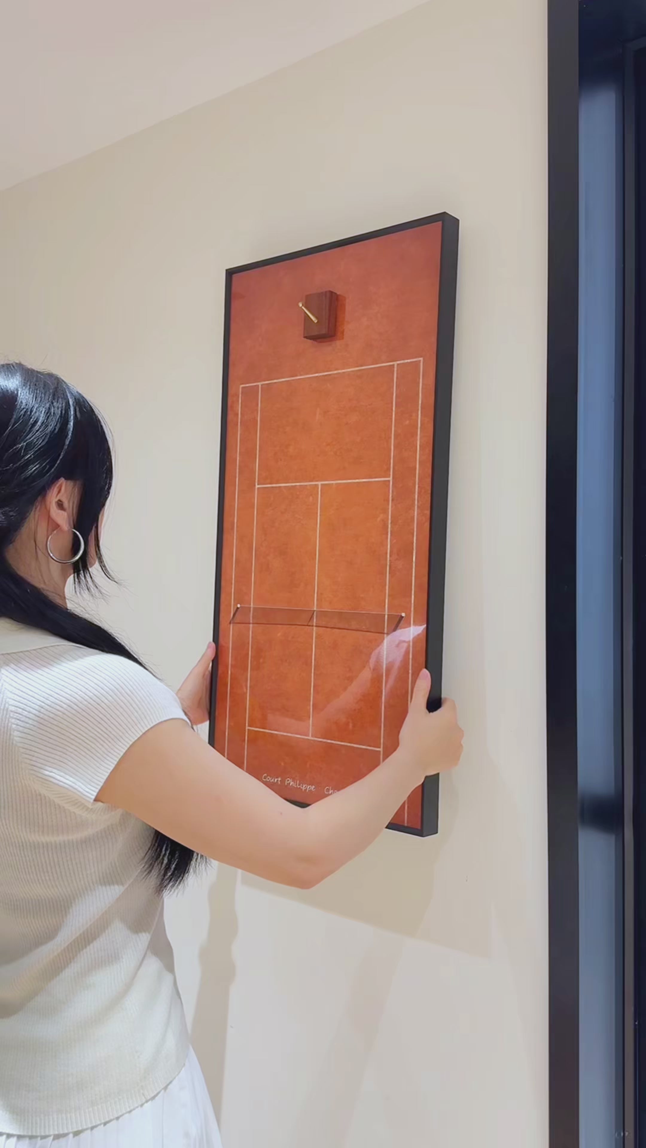 Roland Garros Inspired Square Tennis Racket Display Frame（Excluding the racket）