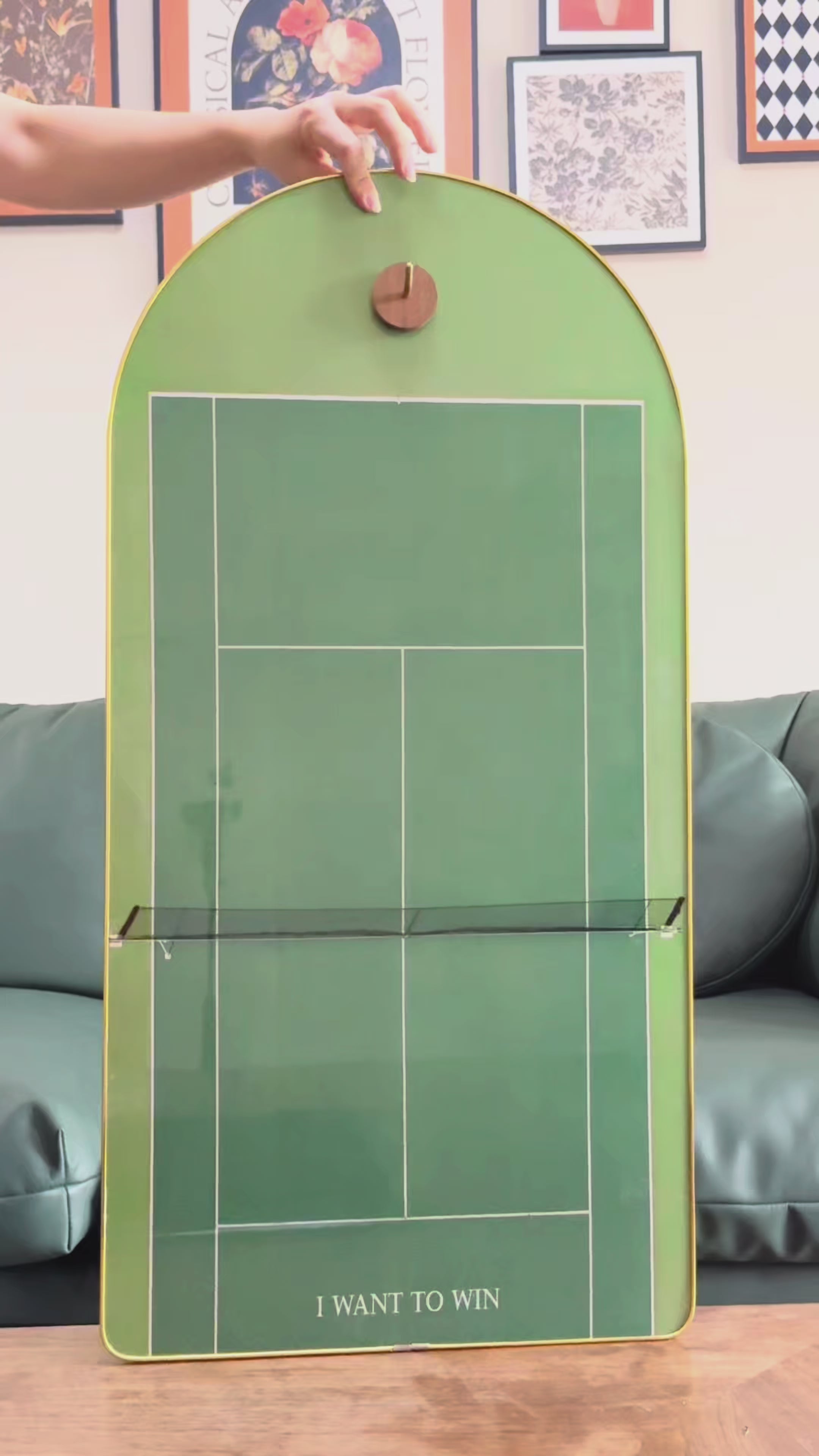 The Wimbledon Tennis Championship Inspired Tennis Racket Display Case – Wall Mount Frame for Tennis Collection（Excluding the racket）