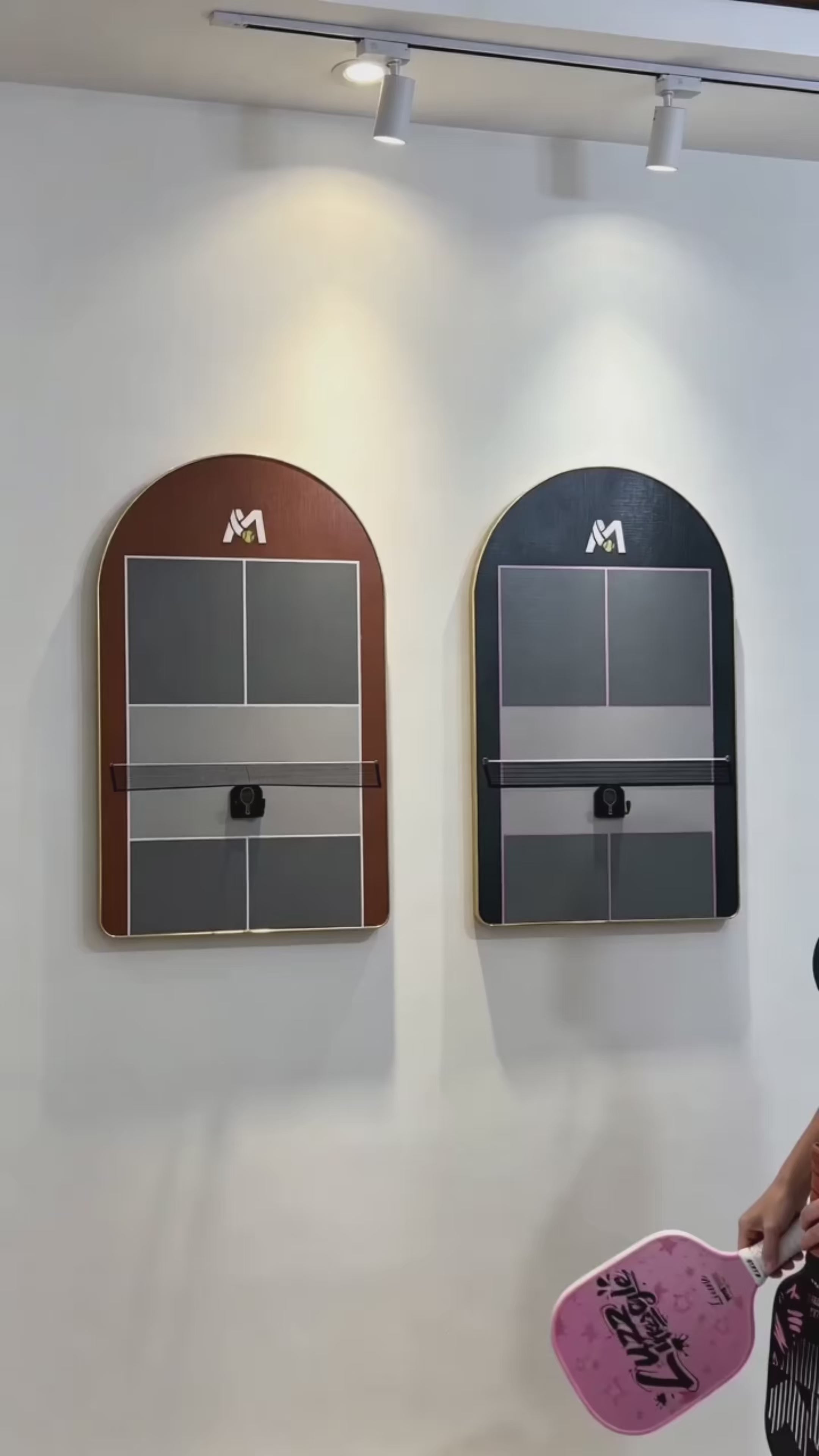 Pickleball Paddle Display Frame – Wall Mount Rack for Home Decor  (Excluding the Racket)