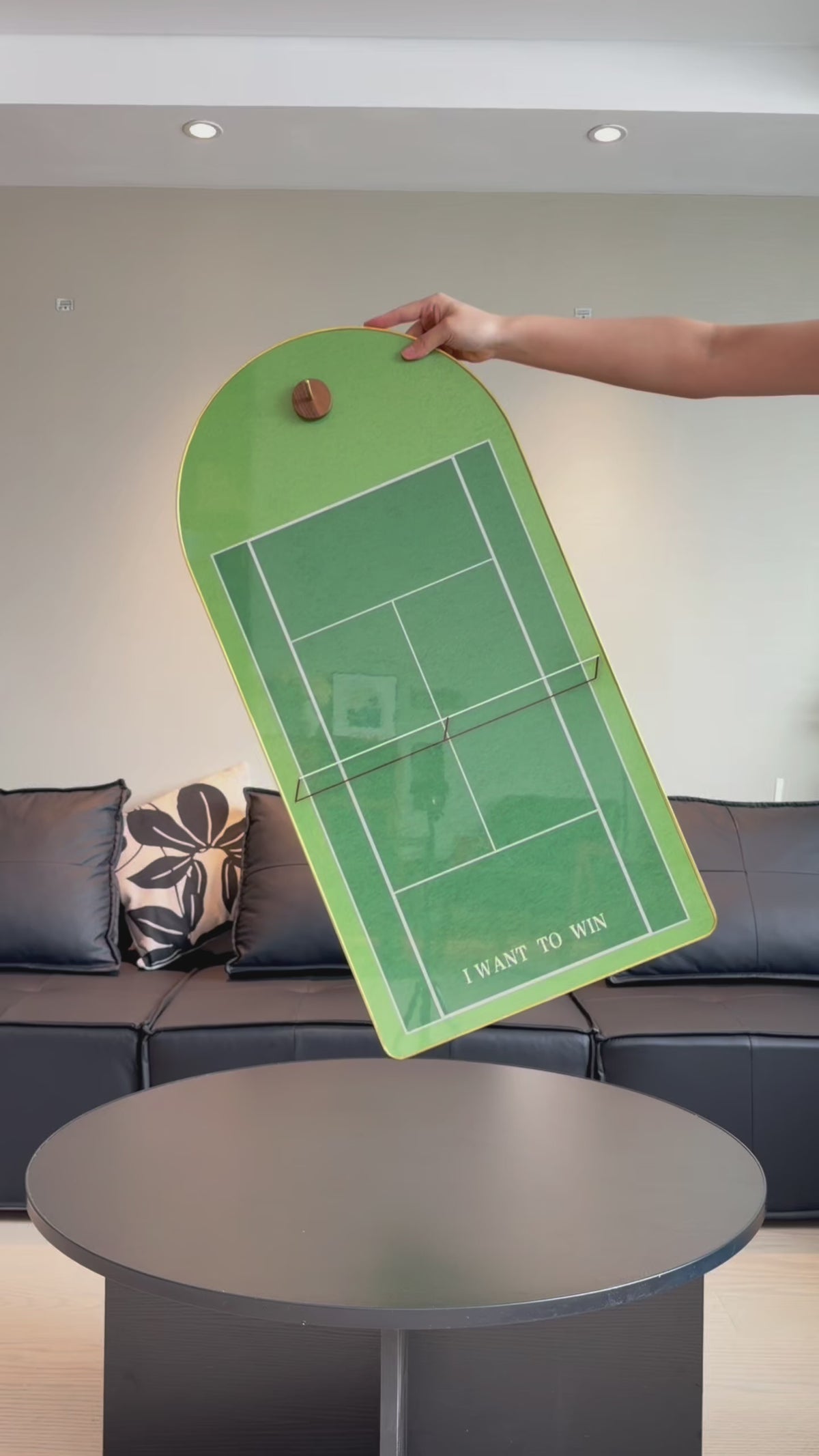 Green Tennis Racket Display Case – Wall Mount Frame for Tennis Collection（Excluding the racket）