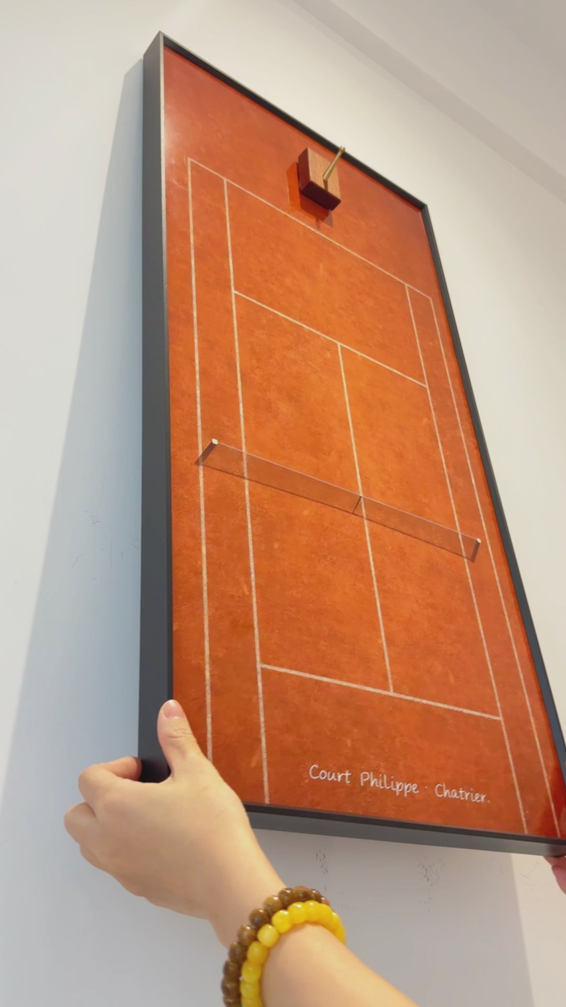 Roland Garros Inspired Square Tennis Racket Display Frame（Excluding the racket）