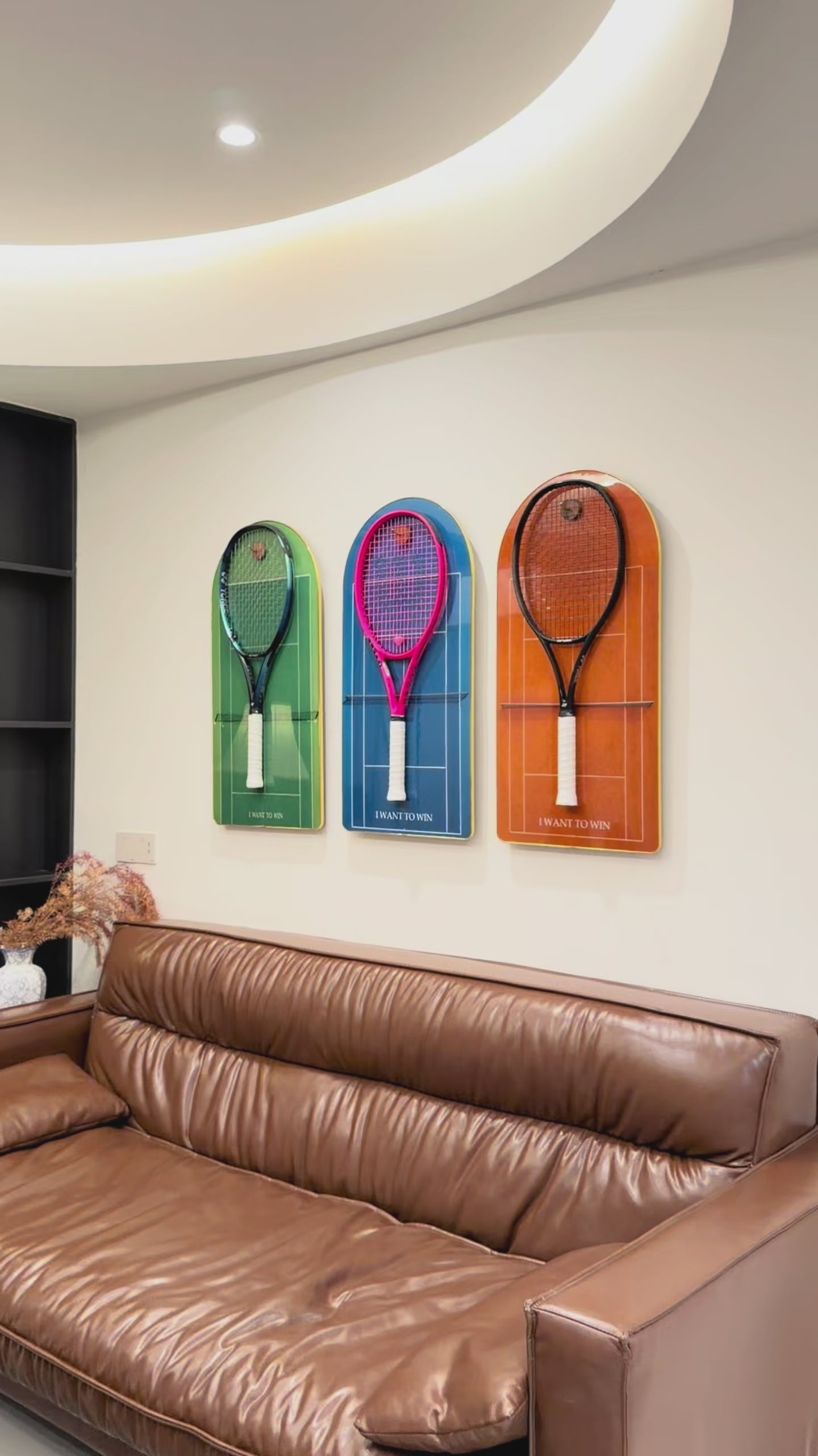 Color Collection Tennis Racket Display Set of 3（Excluding the racket）