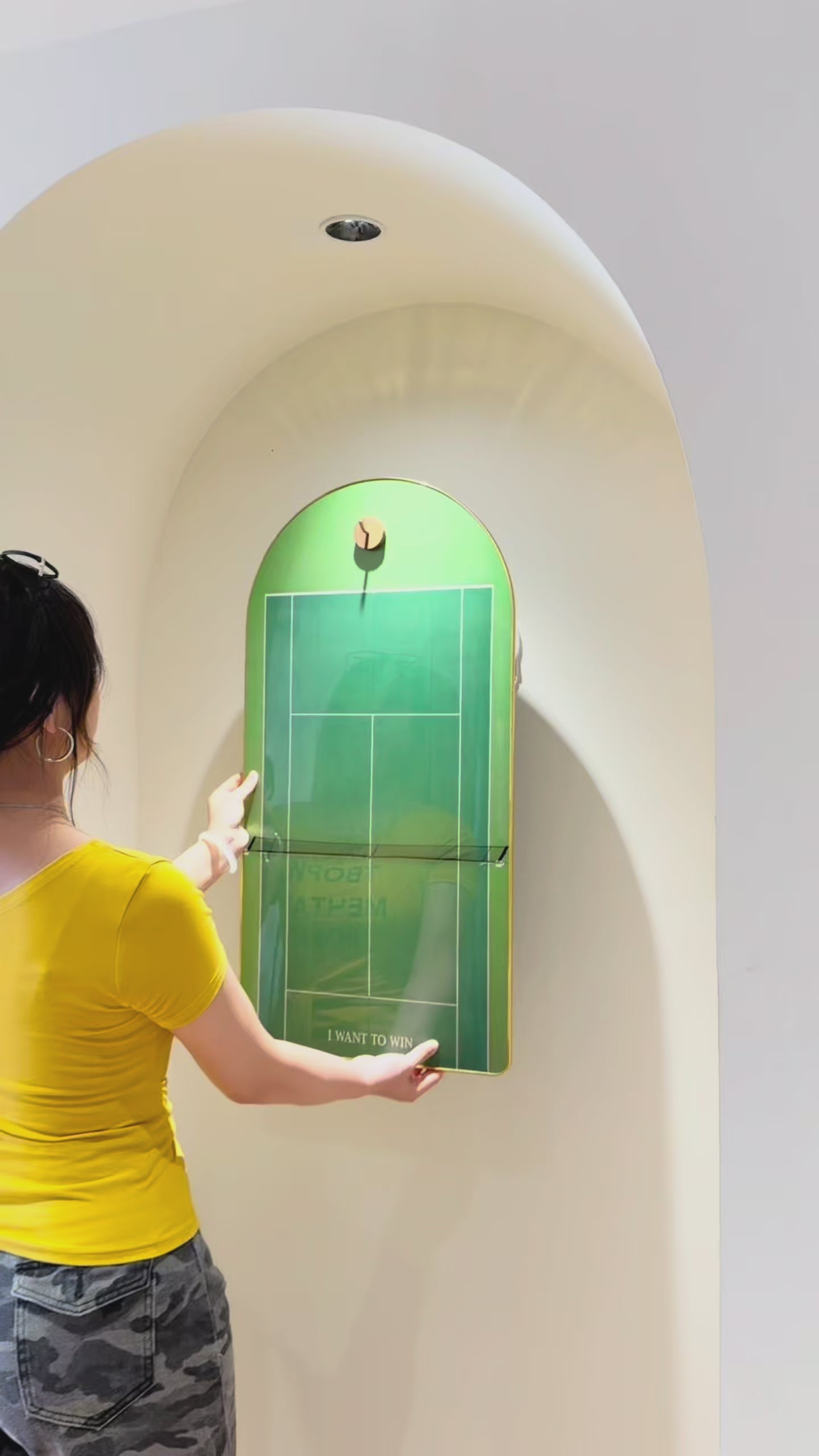 Green Tennis Racket Display Case – Wall Mount Frame for Tennis Collection（Excluding the racket）